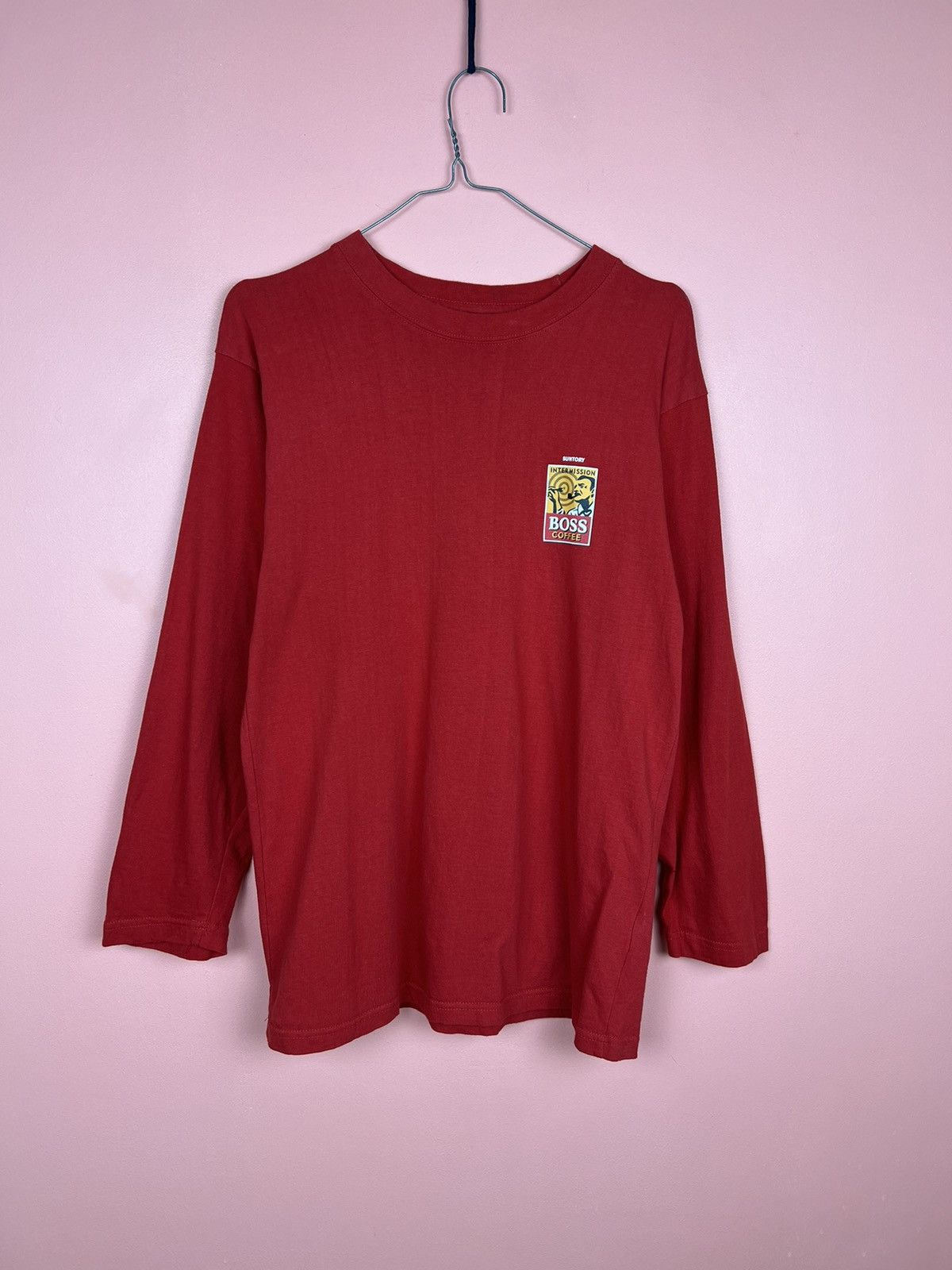Band Tees Boss coffee suntory original design vintage 3/4 sleeve tee Size US M / EU 48-50 / 2 - 1 Thumbnail