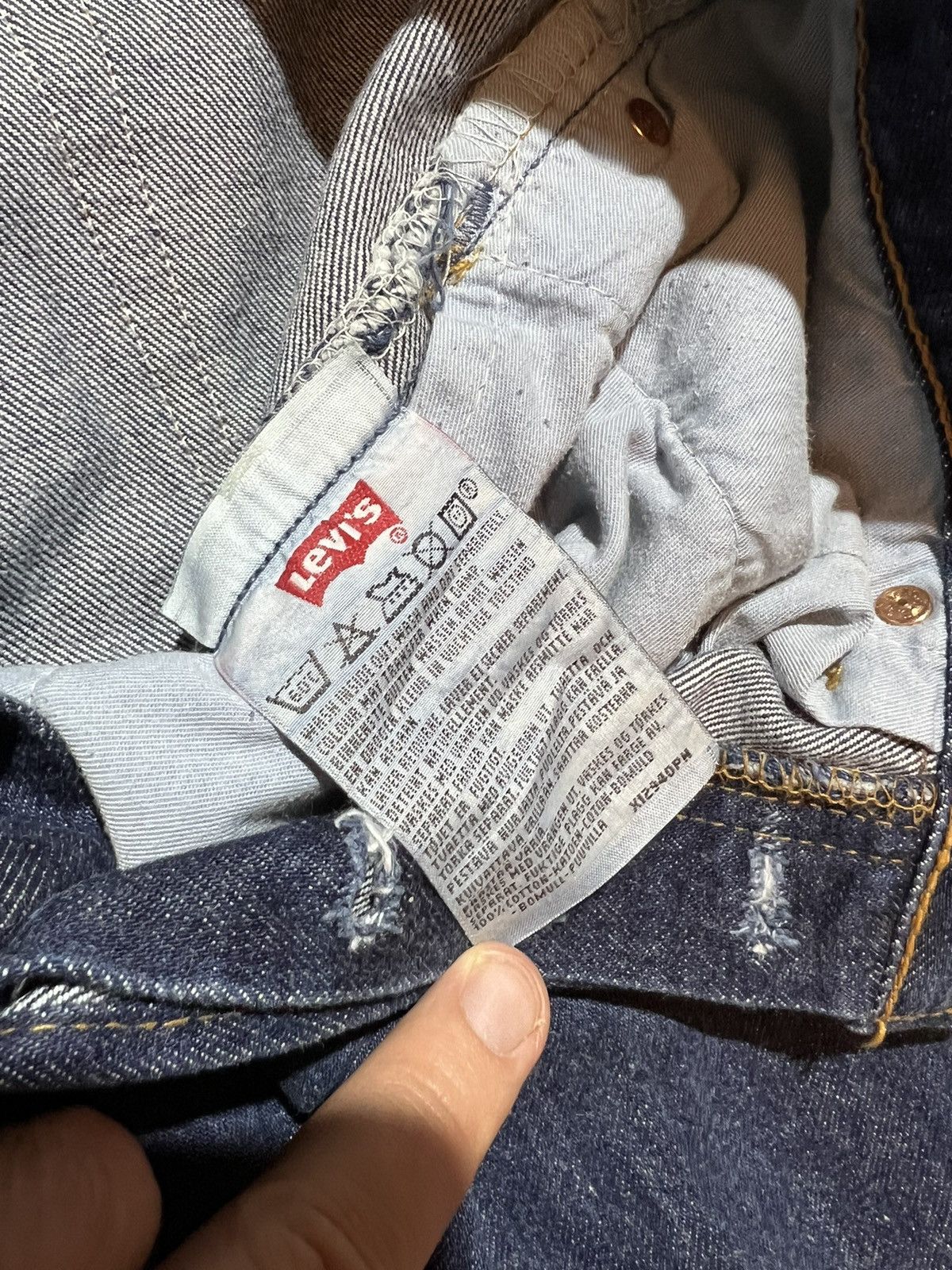 Levi's Levis vintage jeans denim UK rare pants blue avant garde 90 Size US 31 - 10 Thumbnail