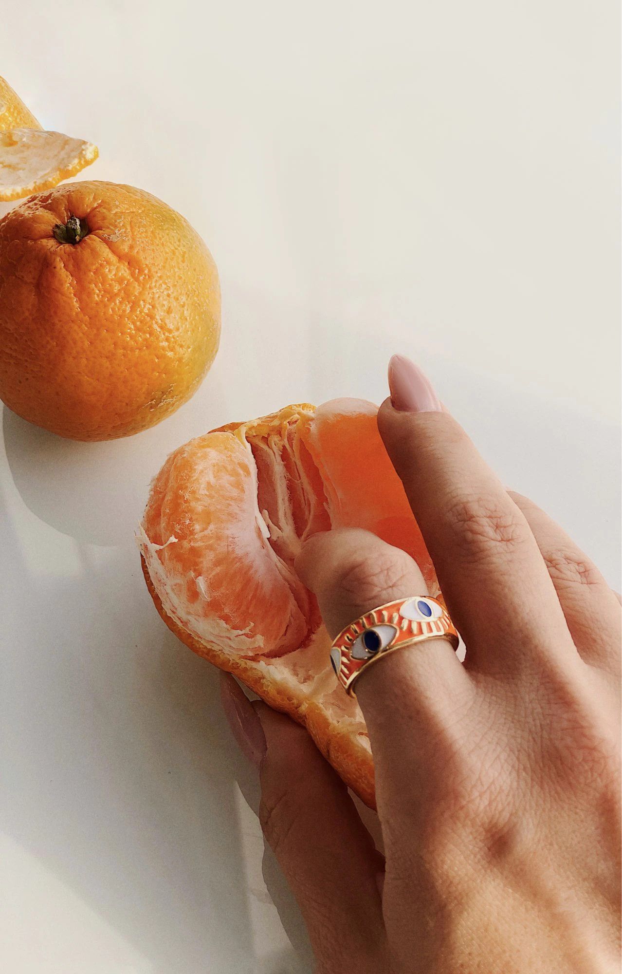 Jewelry Orange Eyes Ring Size ONE SIZE - 2 Thumbnail