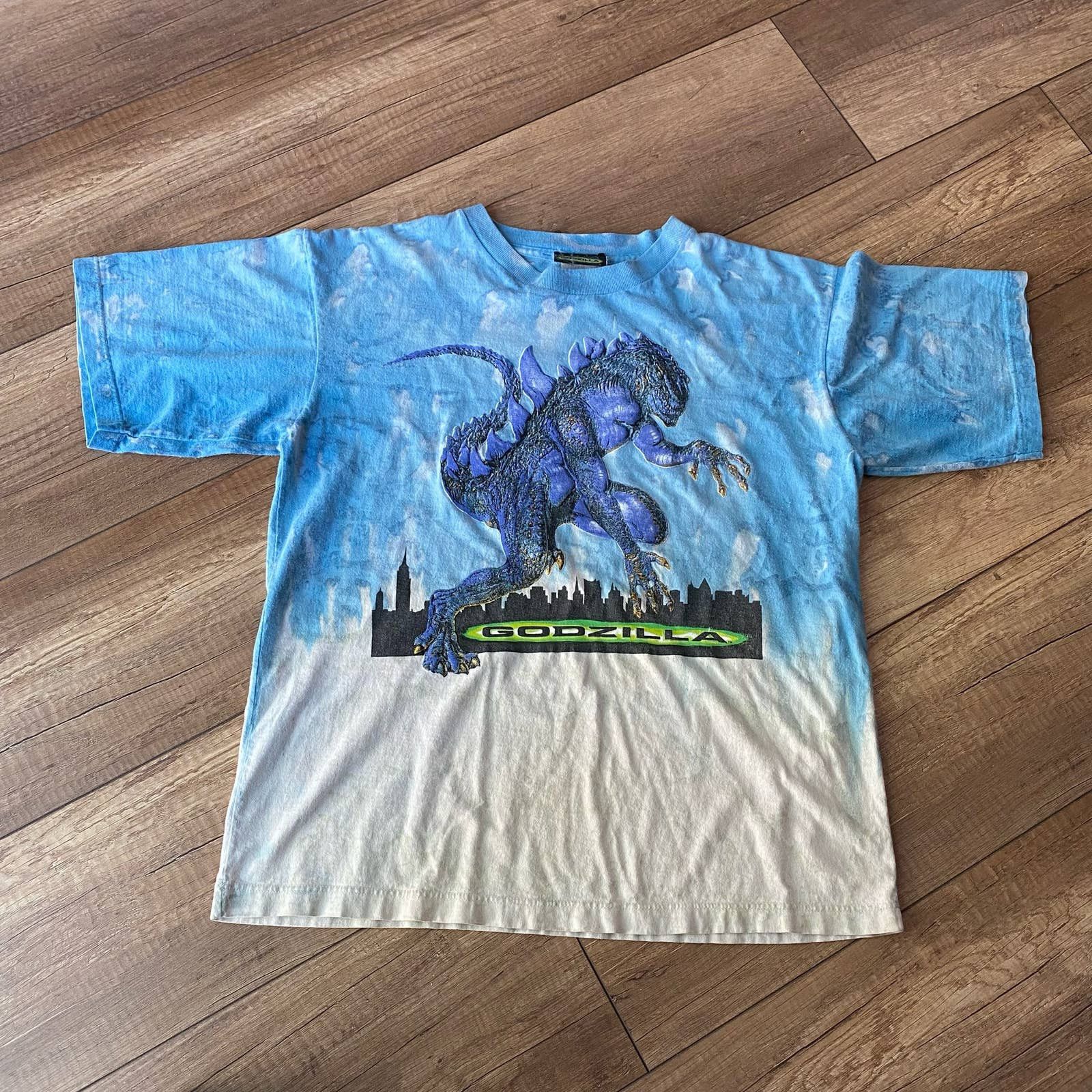 Vintage Vintage 90s Godzilla Tie Dye Movie Tshirt | Grailed