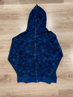 Bape Fire Hoodie Blue | Grailed