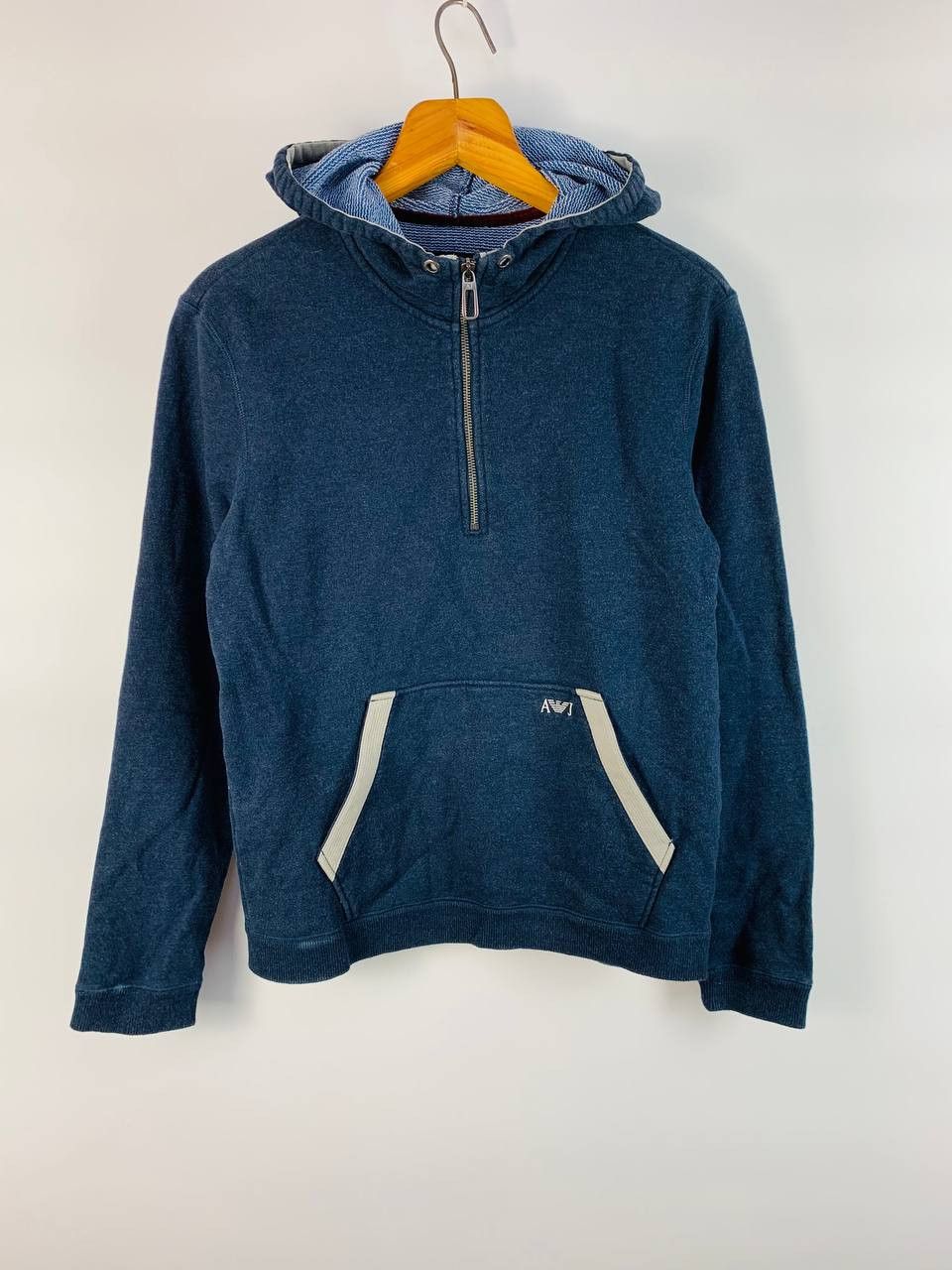 Armani Armani Jeans hoodie blue cotton M Size US M / EU 48-50 / 2 - 1 Thumbnail