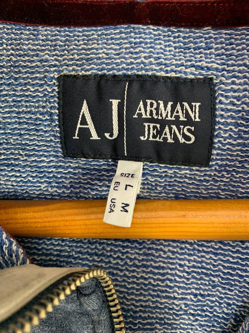 Armani Armani Jeans hoodie blue cotton M Size US M / EU 48-50 / 2 - 7 Thumbnail