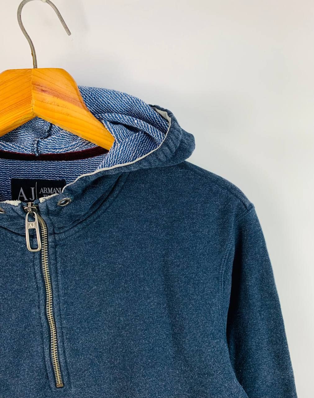 Armani Armani Jeans hoodie blue cotton M Size US M / EU 48-50 / 2 - 2 Thumbnail