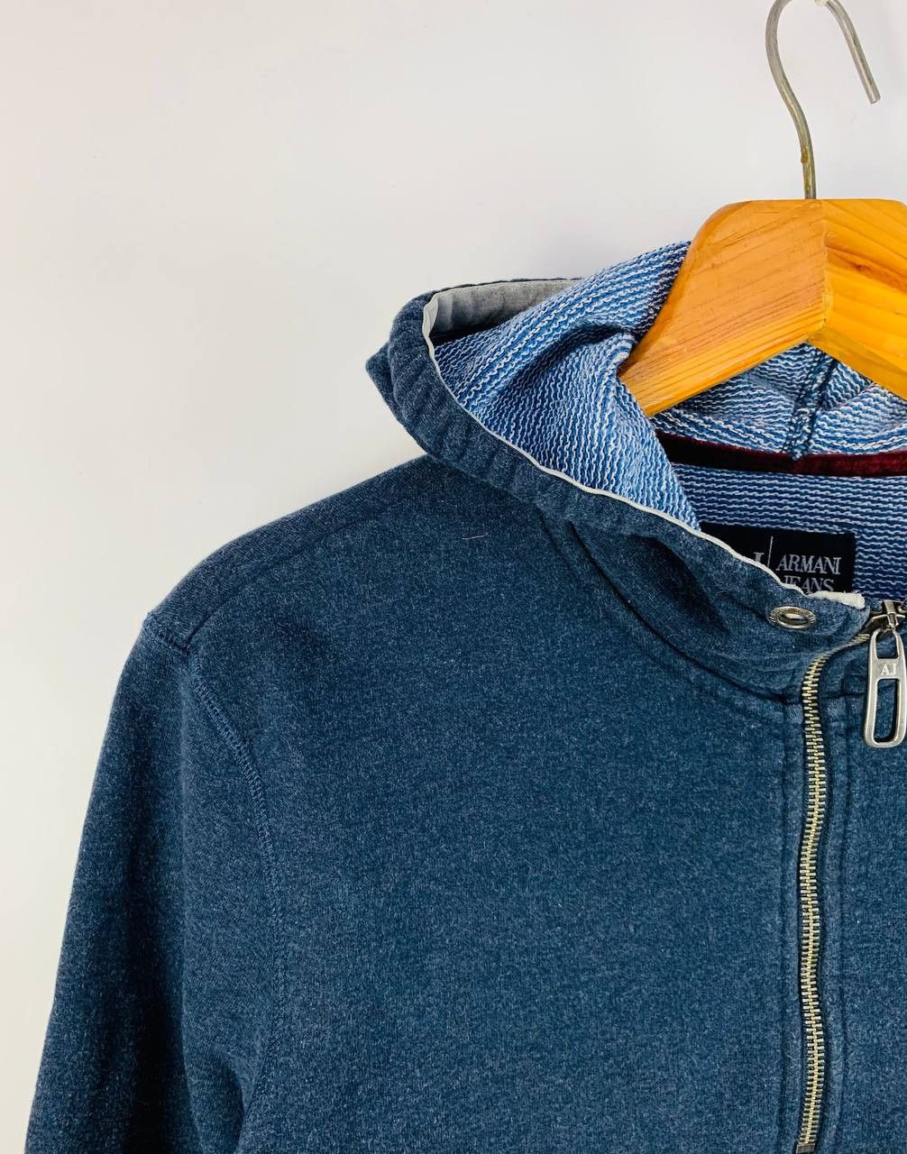 Armani Armani Jeans hoodie blue cotton M Size US M / EU 48-50 / 2 - 3 Thumbnail