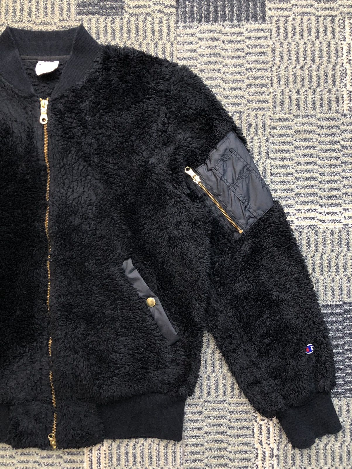 Champion Champion Black Fleece Bomber Jacket Size L / US 10 / IT 46 - 4 Thumbnail