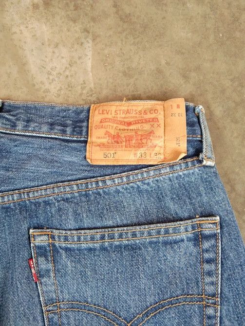 Levi's Vintage Levi's 501 Straight Leg Jeans 33x31 Size US 33 - 3 Thumbnail