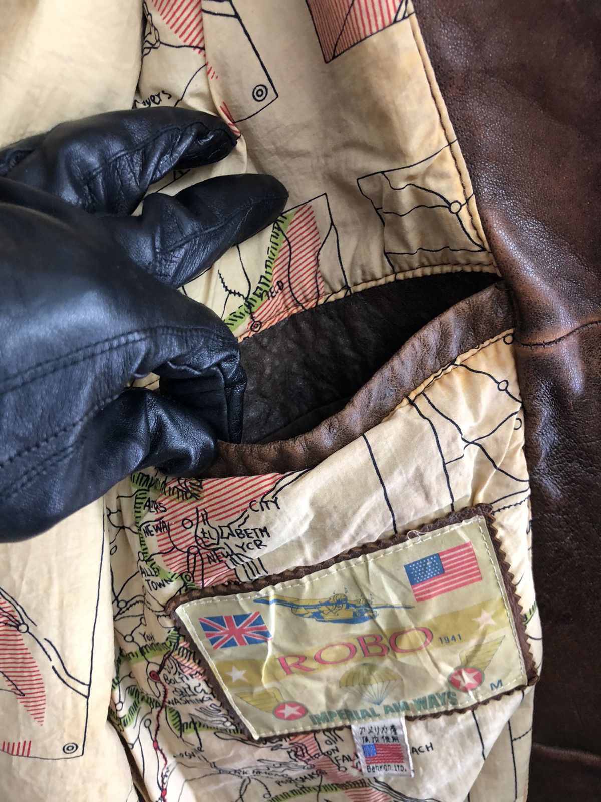 Leather Vintage USA Commander Sheepskin Leather Jacket Size US M / EU 48-50 / 2 - 22 Thumbnail