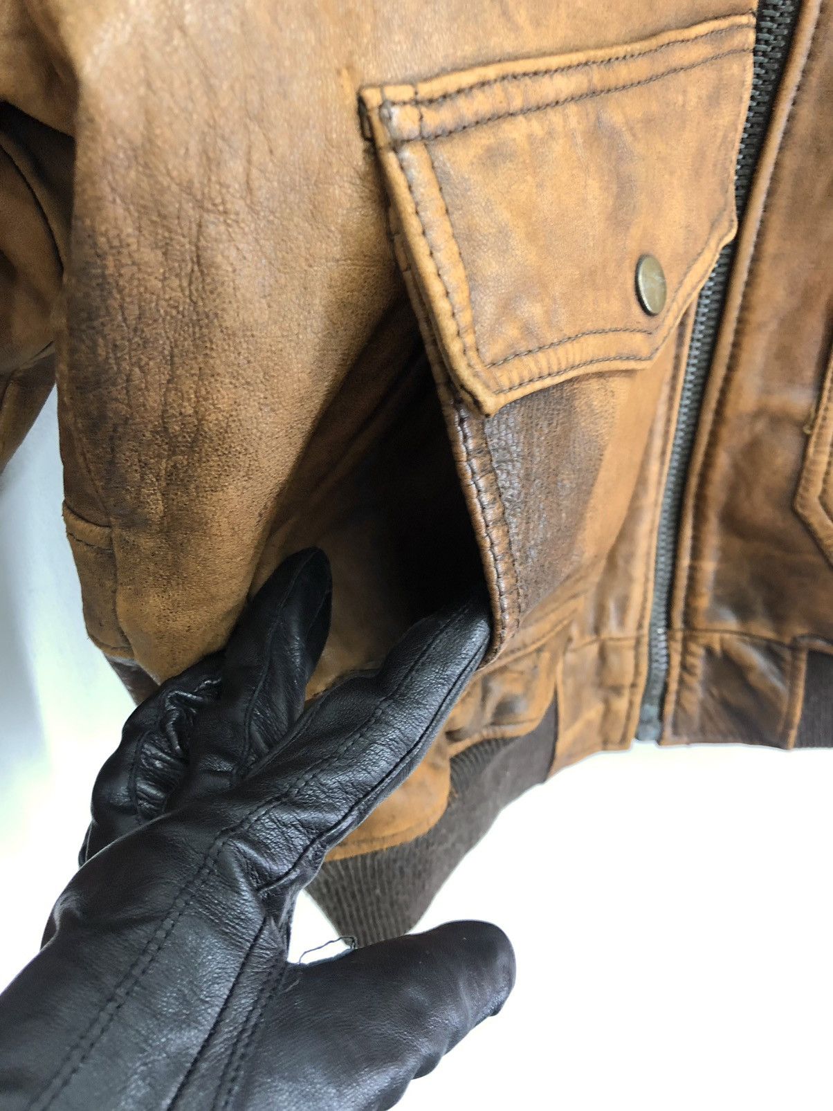 Leather Vintage USA Commander Sheepskin Leather Jacket Size US M / EU 48-50 / 2 - 10 Thumbnail