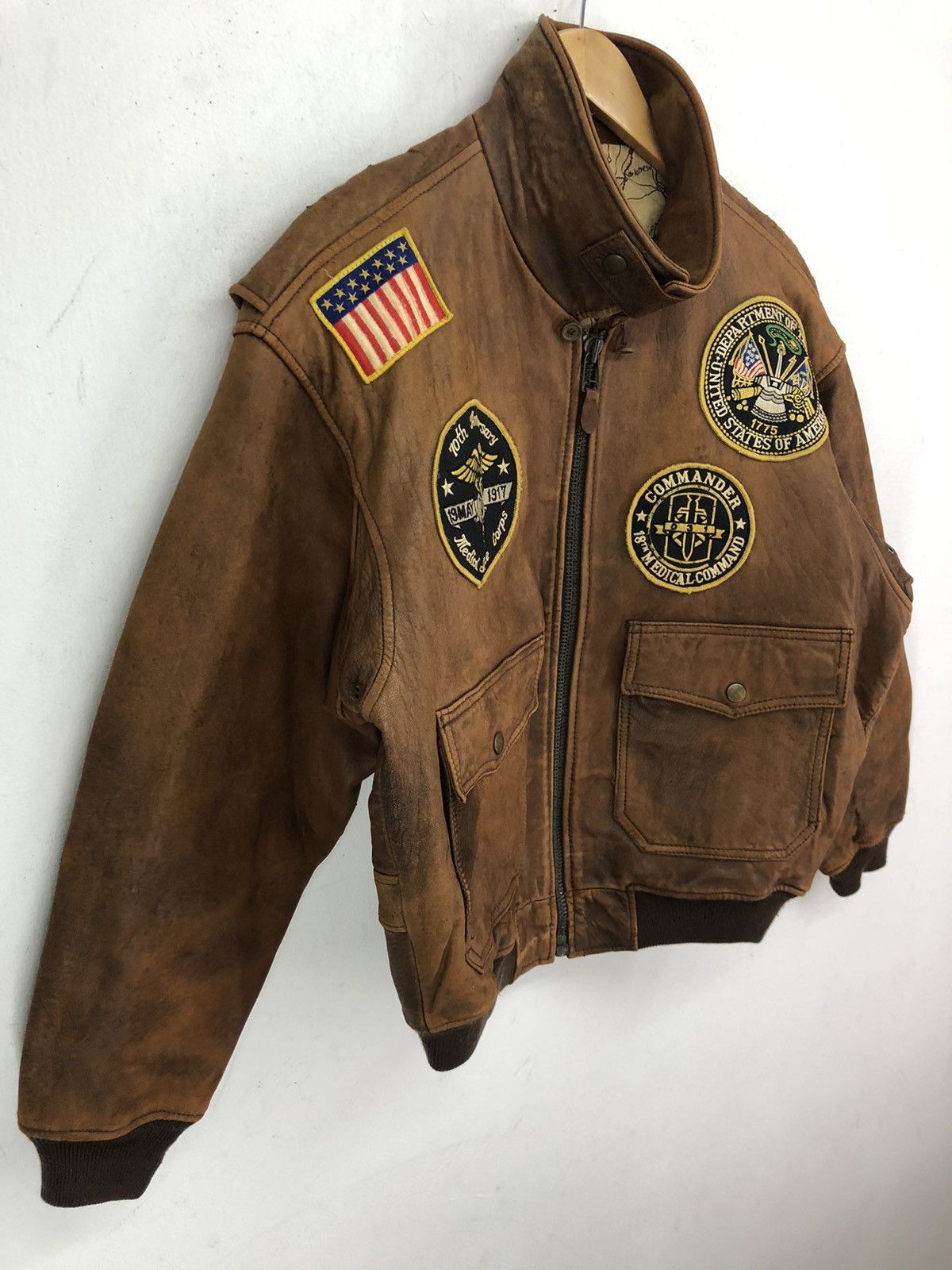 Leather Vintage USA Commander Sheepskin Leather Jacket Size US M / EU 48-50 / 2 - 3 Thumbnail