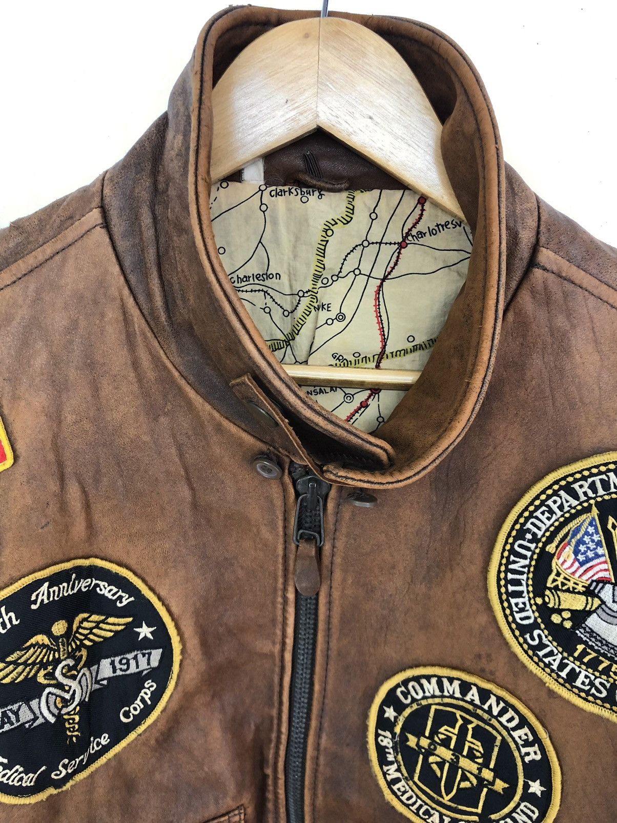 Leather Vintage USA Commander Sheepskin Leather Jacket Size US M / EU 48-50 / 2 - 4 Thumbnail