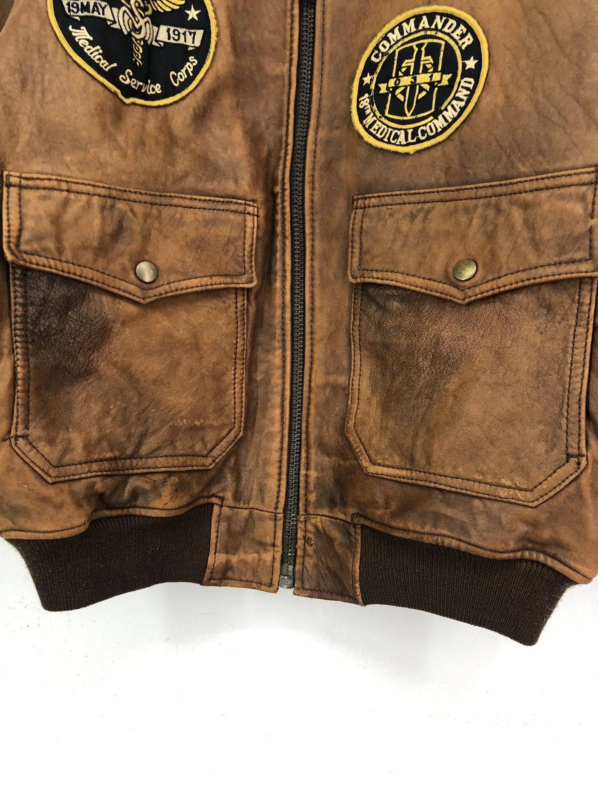 Leather Vintage USA Commander Sheepskin Leather Jacket Size US M / EU 48-50 / 2 - 5 Thumbnail