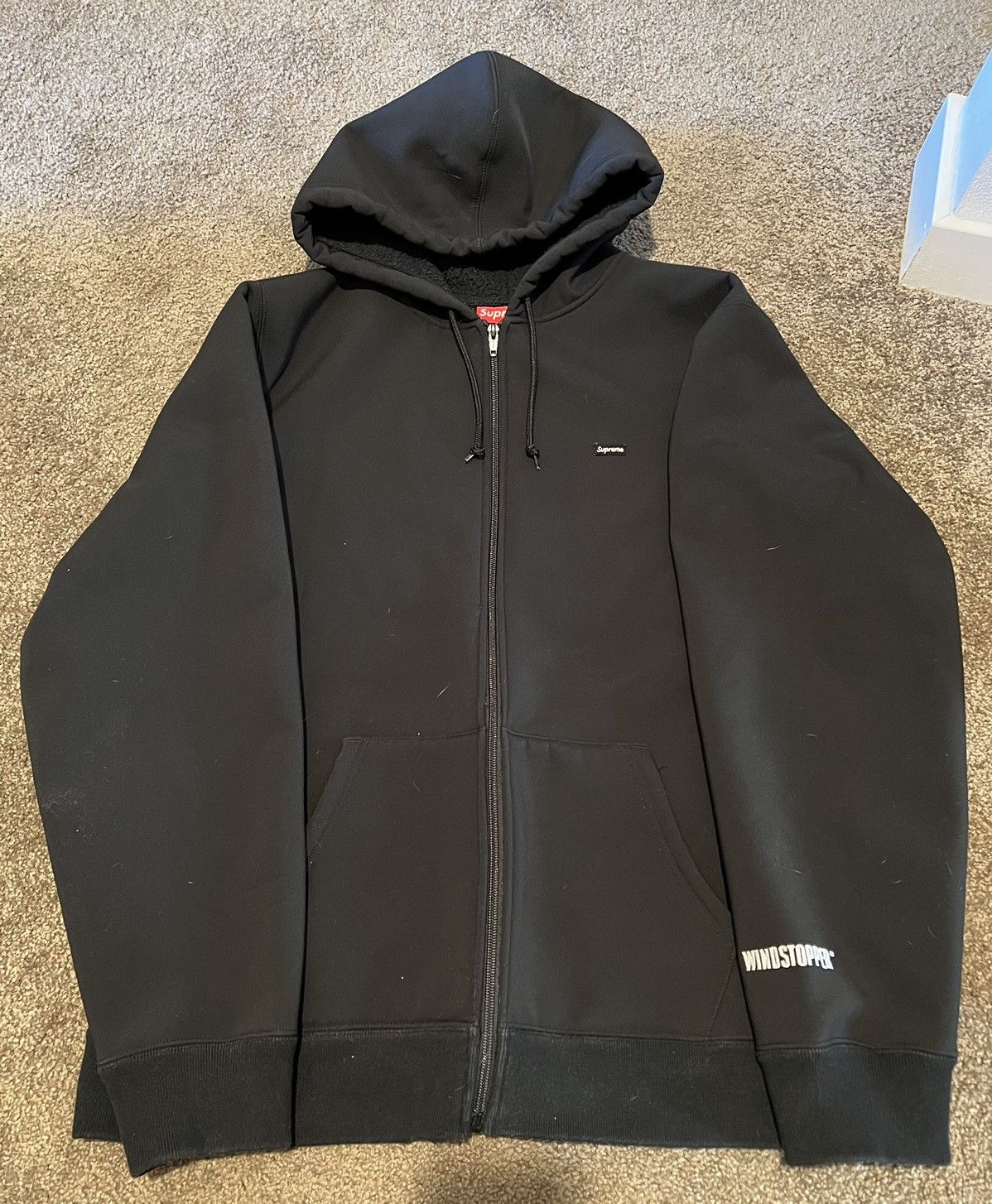 NWT Supreme Nike Half Zip Hooded Sweatshirt Black M Medium Hoodie