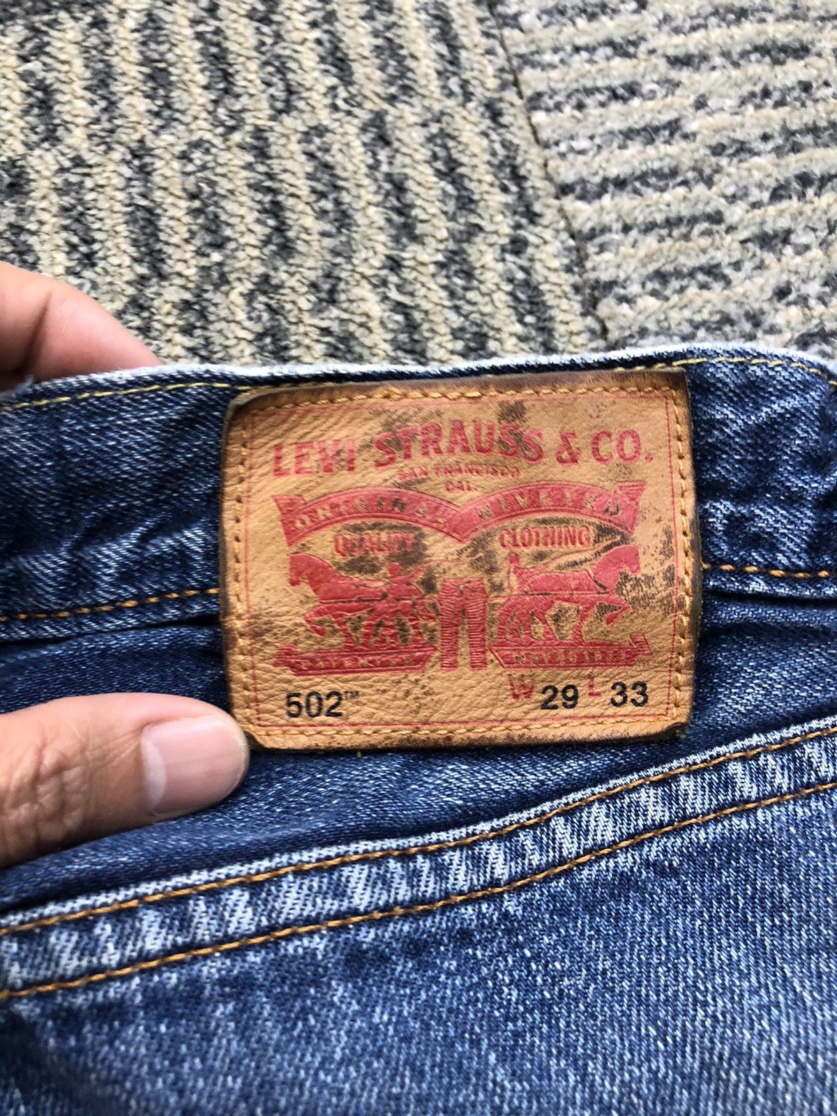 Levi's Levis 502 Faded Blue Distressed Faded Blue Jeans Size US 30 / EU 46 - 22 Thumbnail