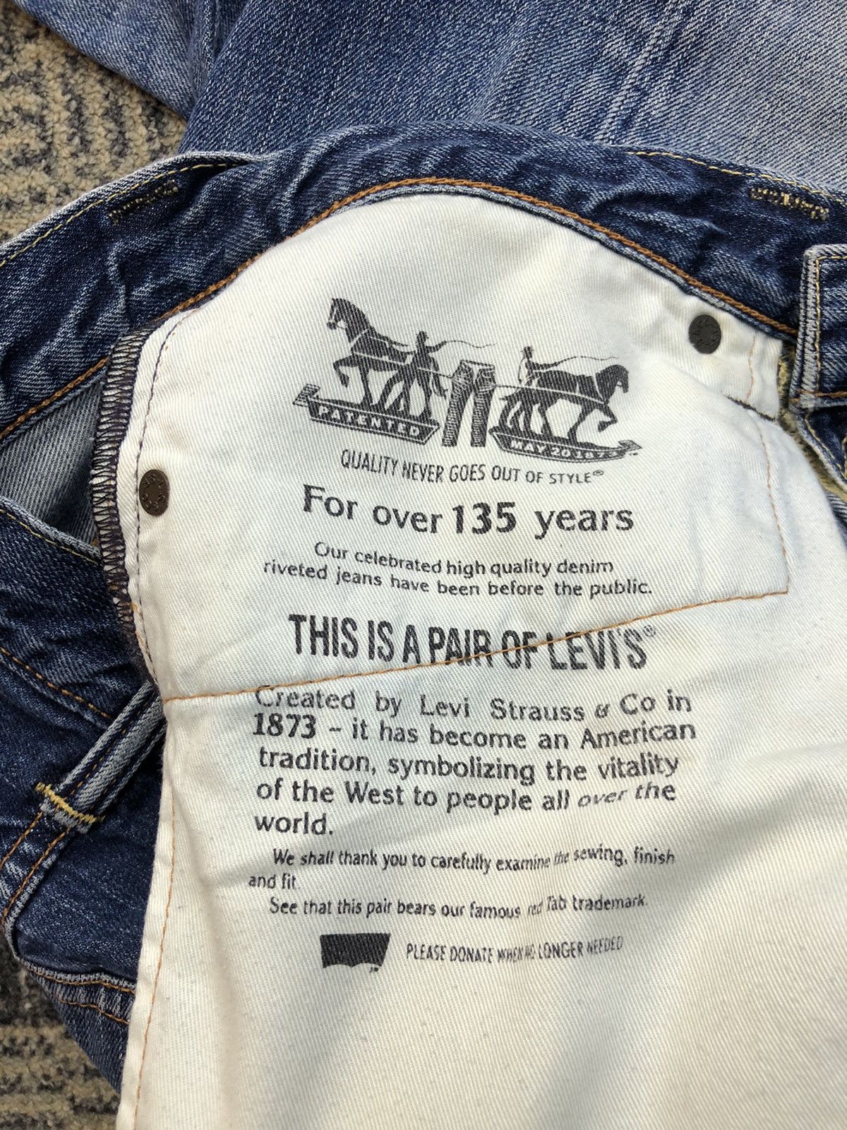 Levi's Levis 502 Faded Blue Distressed Faded Blue Jeans Size US 30 / EU 46 - 24 Thumbnail