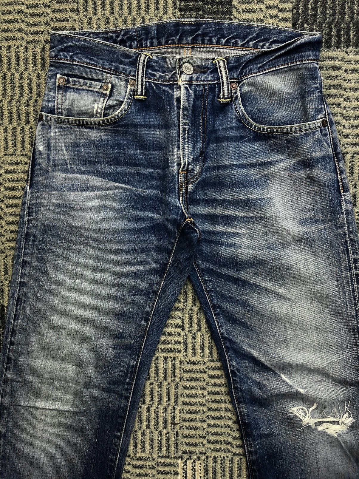 Levi's Levis 502 Faded Blue Distressed Faded Blue Jeans Size US 30 / EU 46 - 3 Thumbnail