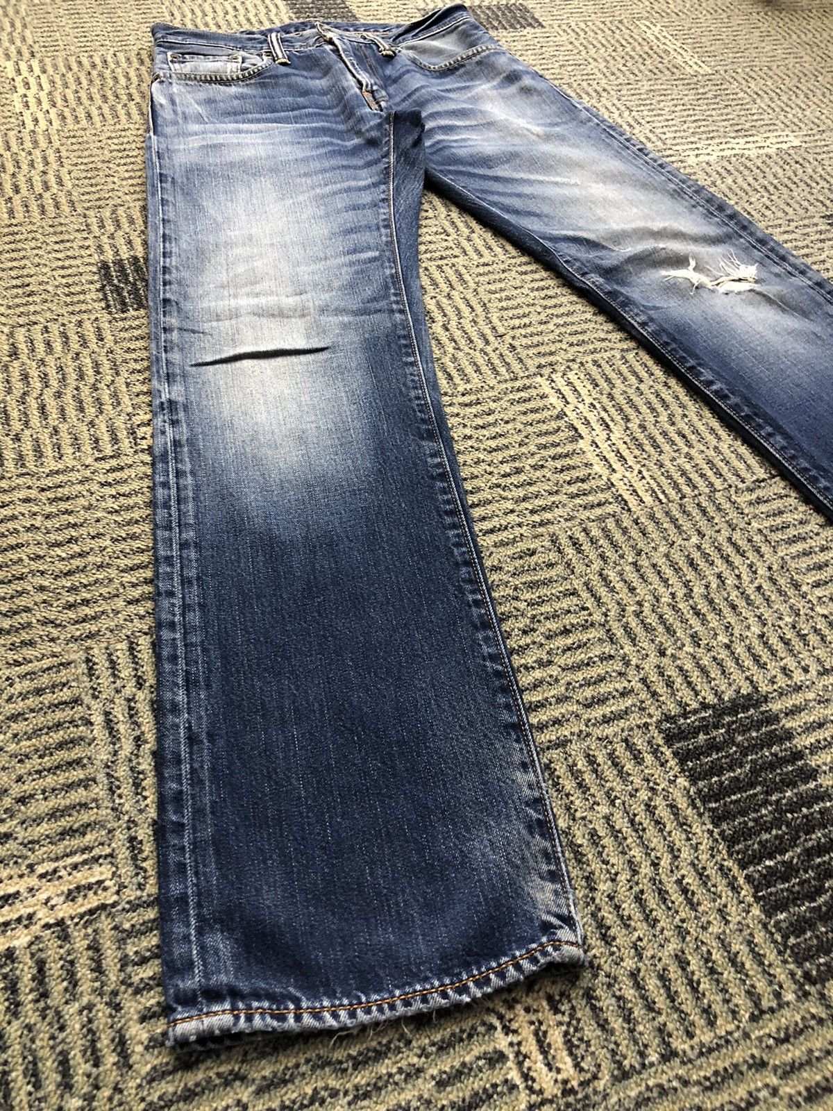 Levi's Levis 502 Faded Blue Distressed Faded Blue Jeans Size US 30 / EU 46 - 5 Thumbnail