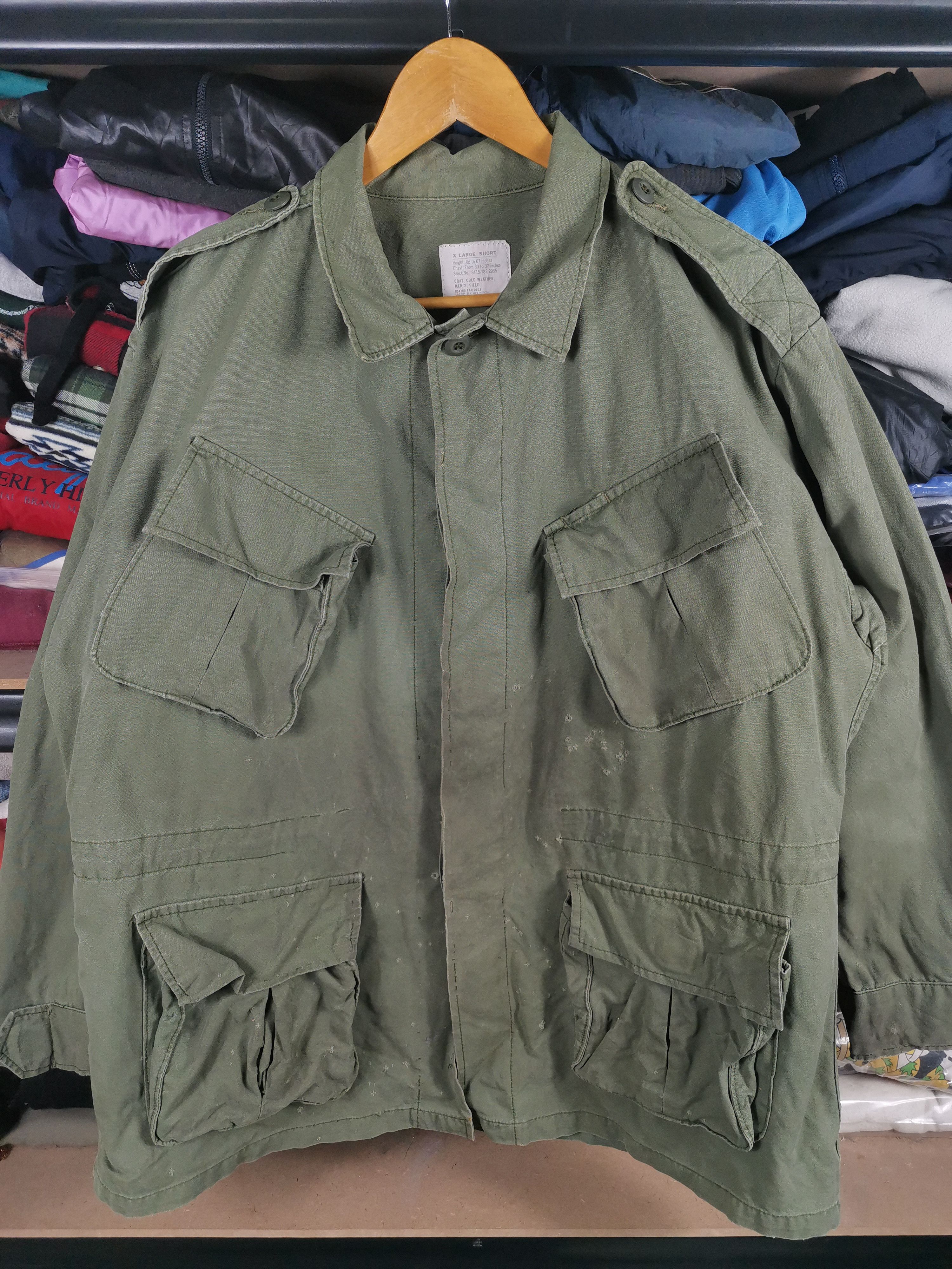 Vintage Vintage Us Army 2nd Pattern Slank Pocket Jacket Distressed Size US XL / EU 56 / 4 - 1 Thumbnail