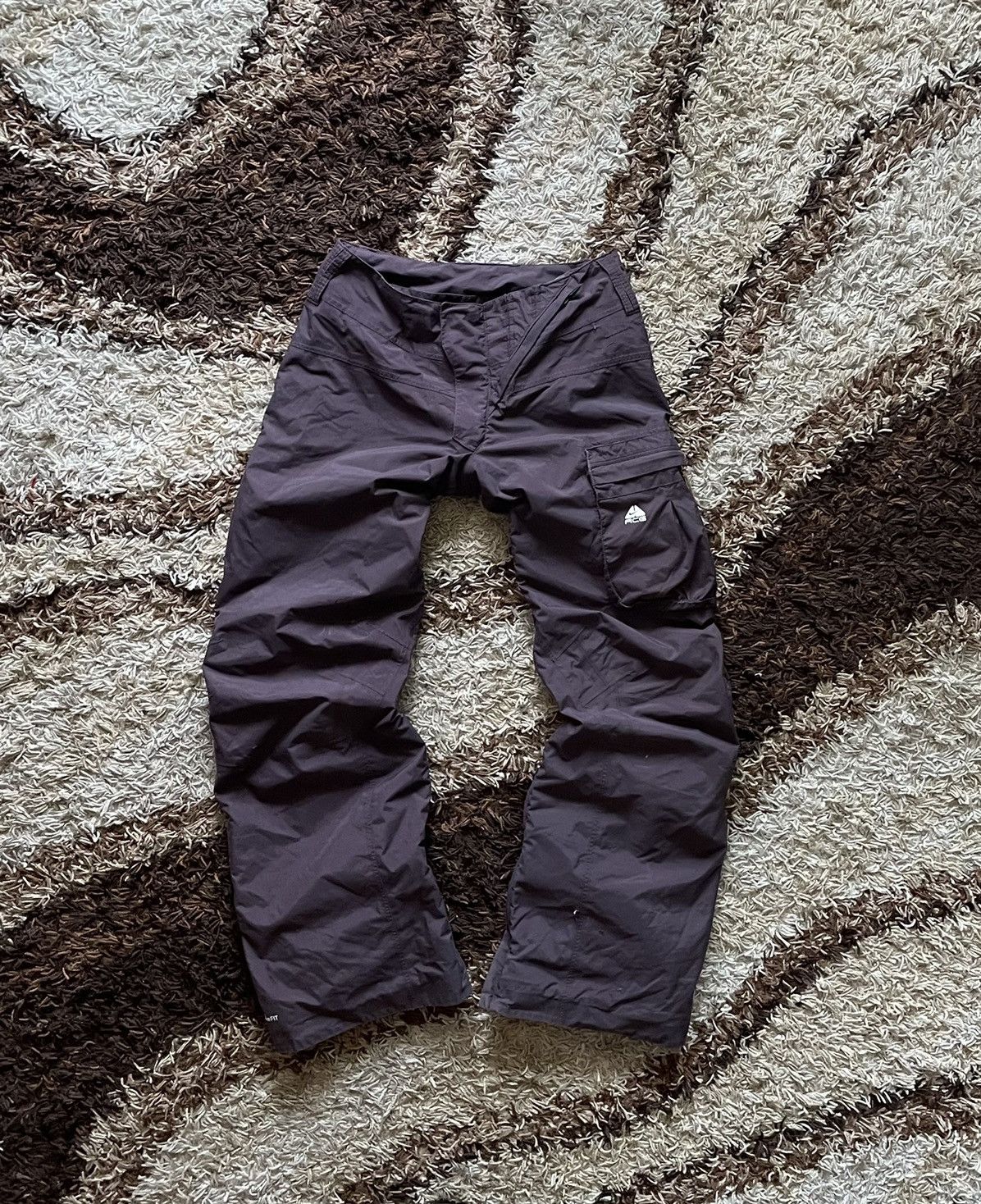 Vintage Nike acg brown skipants S Grailed