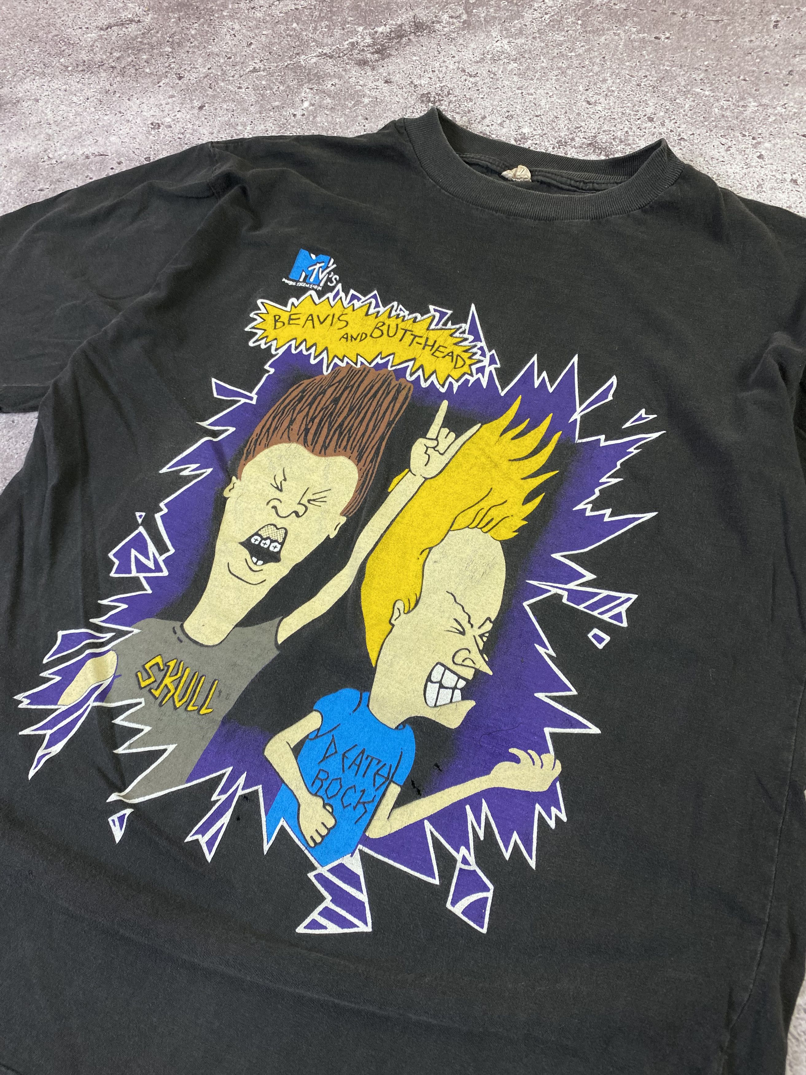 Mtv × Vintage Vintage 1993 Beavis and Butthead MTV T Shirt Single Stitch Size US XL / EU 56 / 4 - 3 Thumbnail