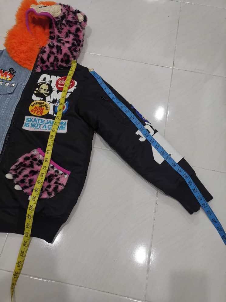 Japanese Brand Winter style Patchwork Jacket By Joyful & Monster #cw21 Size US M / EU 48-50 / 2 - 24 Thumbnail