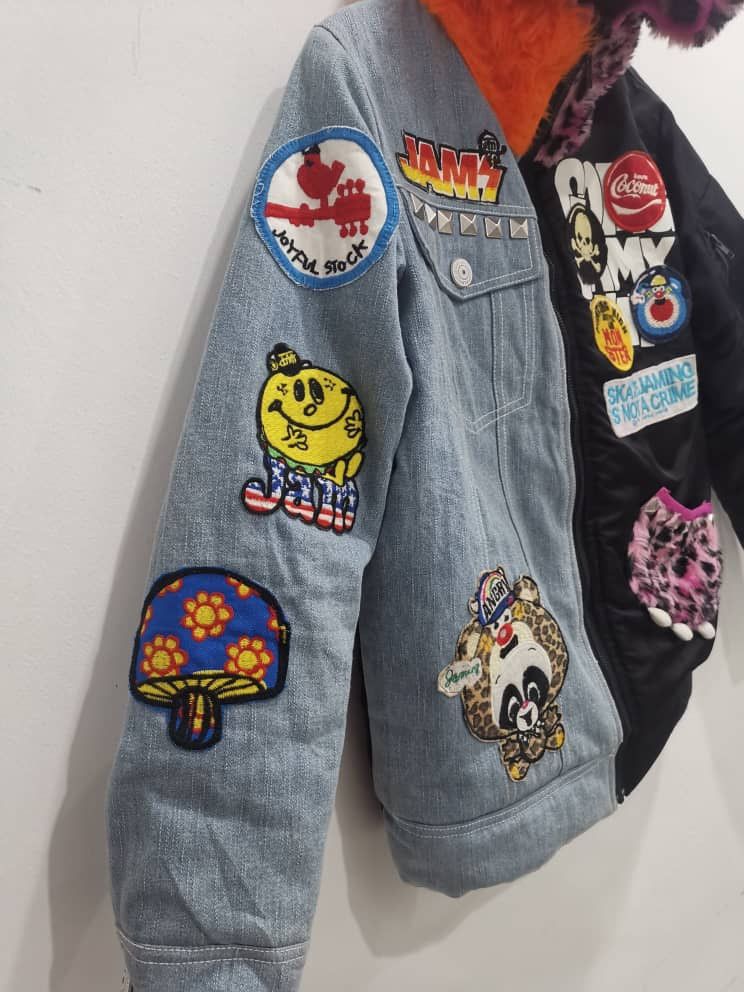 Japanese Brand Winter style Patchwork Jacket By Joyful & Monster #cw21 Size US M / EU 48-50 / 2 - 5 Thumbnail