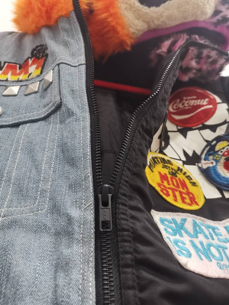 Japanese Brand Winter style Patchwork Jacket By Joyful & Monster #cw21 Size US M / EU 48-50 / 2 - 15 Thumbnail