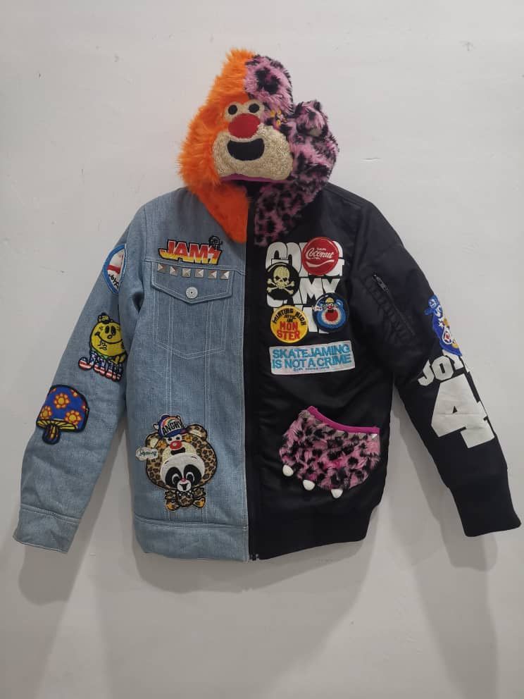 Japanese Brand Winter style Patchwork Jacket By Joyful & Monster #cw21 Size US M / EU 48-50 / 2 - 7 Thumbnail