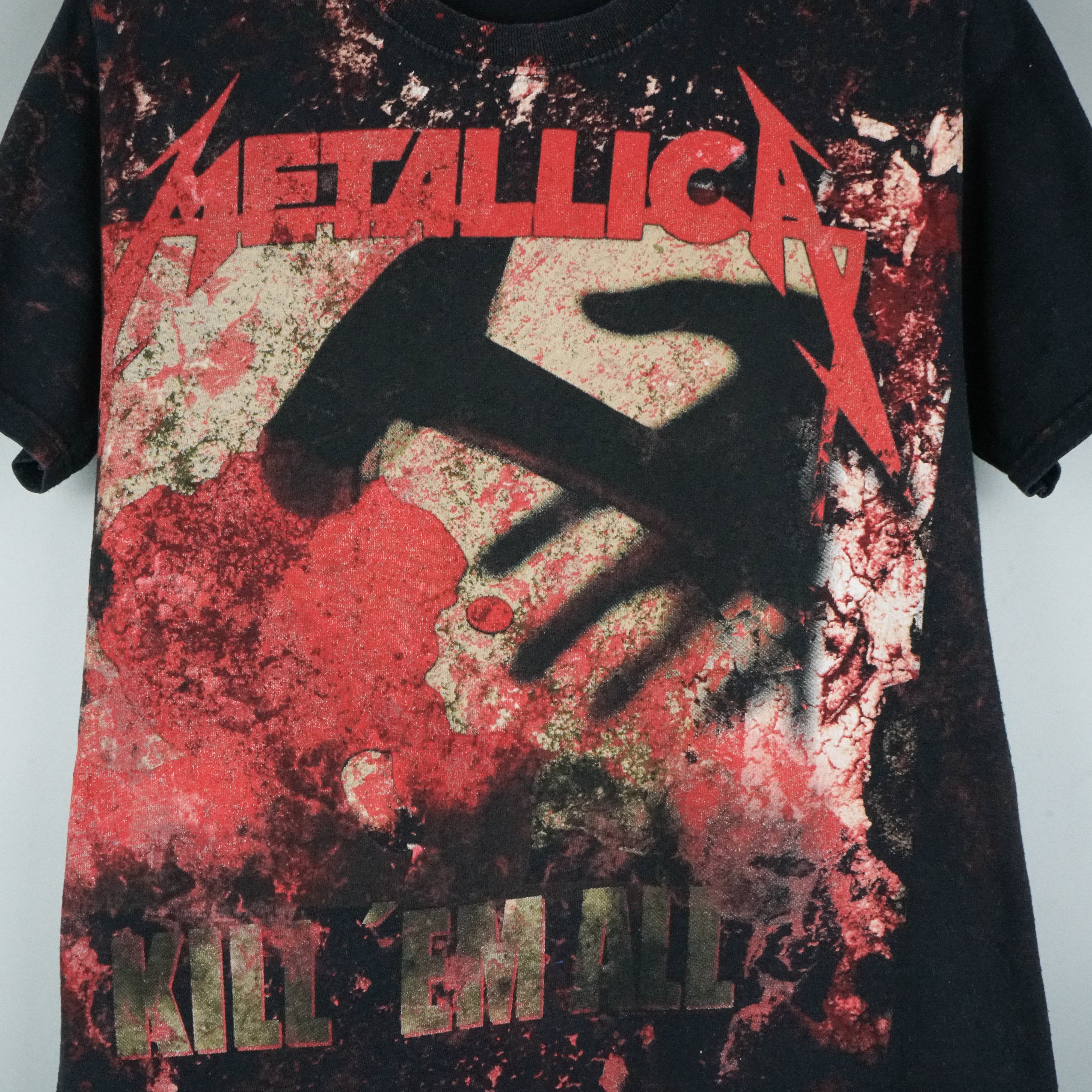 Metallica × Vintage 2010s Metallica t-shirt All Over Print Size US S / EU 44-46 / 1 - 2 Thumbnail