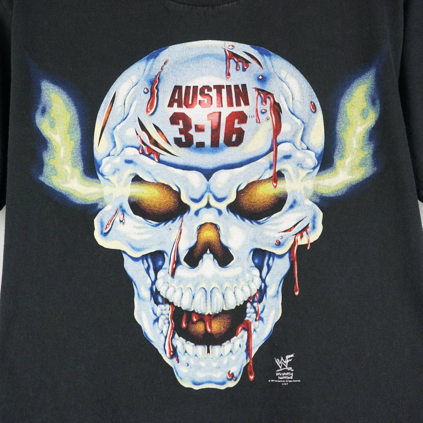 Vintage × WWF 1998 Stone Cold t-shirt Skull with blood Size US S / EU 44-46 / 1 - 2 Thumbnail