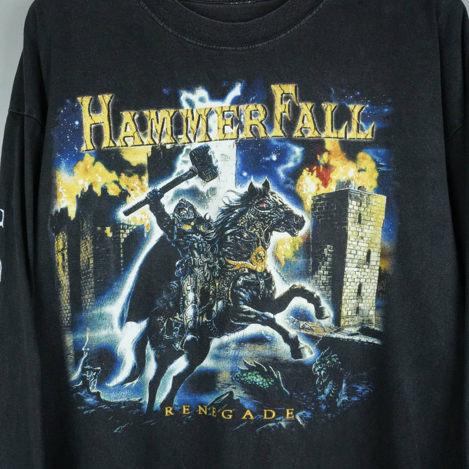 Band Tees × Vintage 2000 HammerFall t-shirt Renegade Size US XXL / EU 58 / 5 - 2 Thumbnail