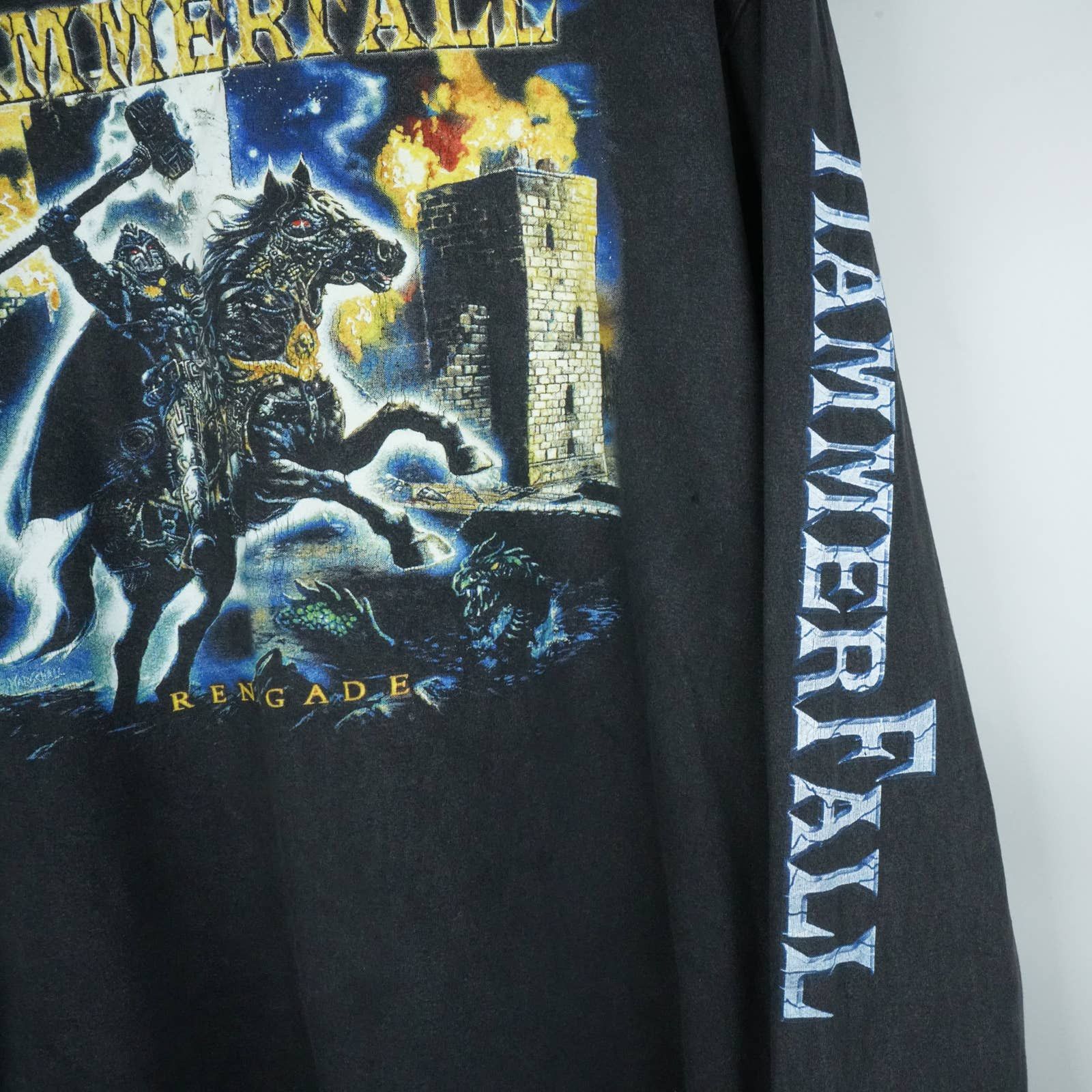 Band Tees × Vintage 2000 HammerFall t-shirt Renegade Size US XXL / EU 58 / 5 - 3 Thumbnail