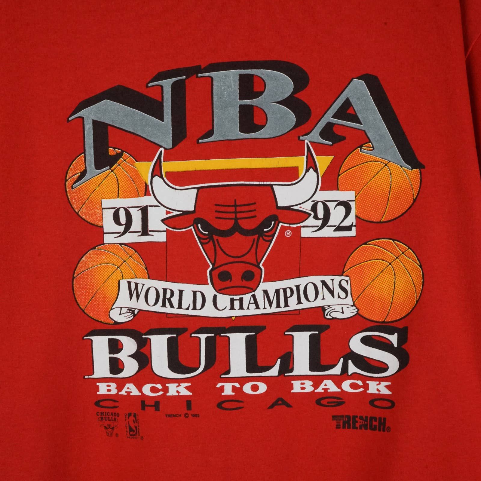 NBA × Vintage 1990s Chicago Bulls t-shirt Size US XXL / EU 58 / 5 - 2 Thumbnail