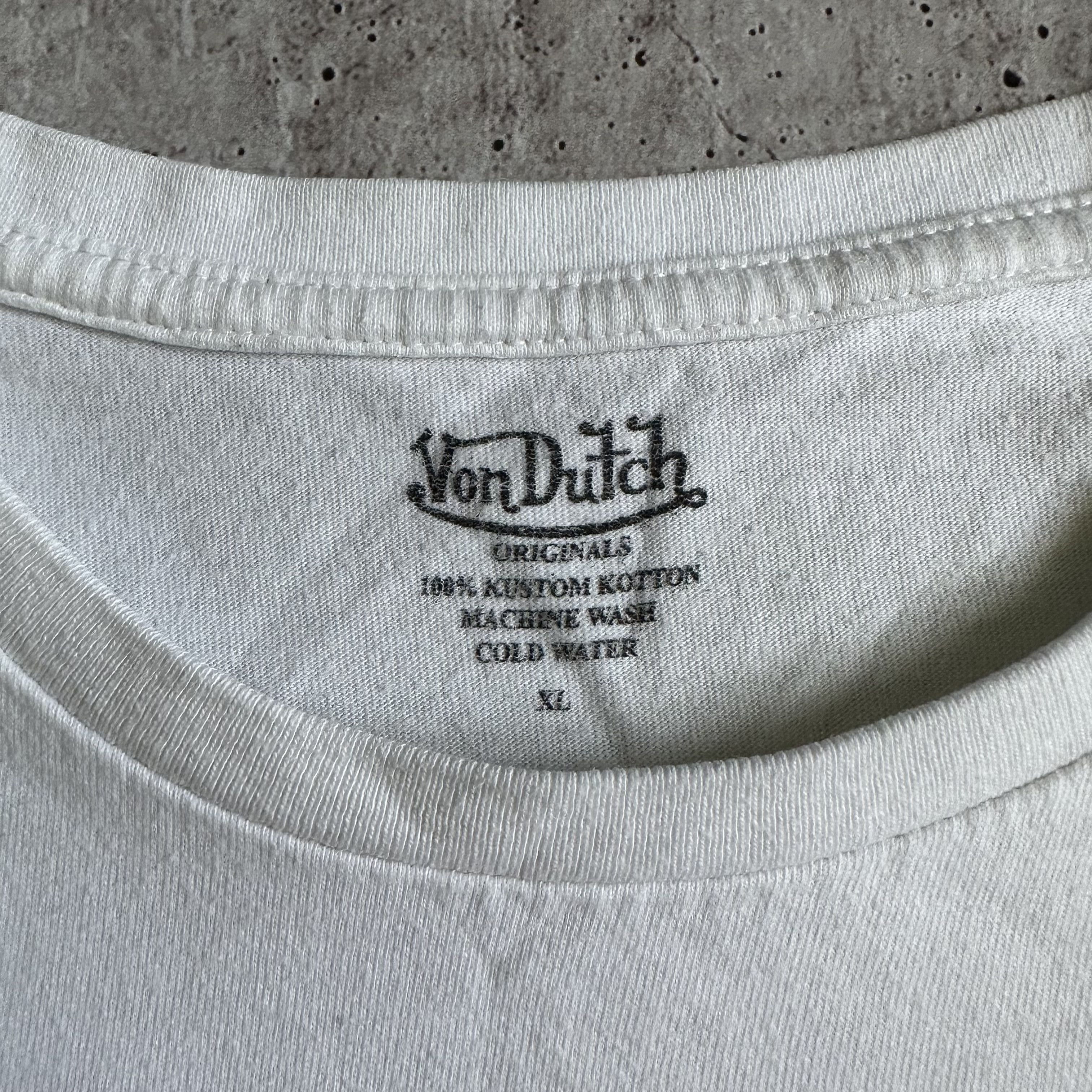 20471120 VON DUTCH Y2K VINTAGE T SHIRT PATCH EYE SKULL LOGO TEE Size US L / EU 52-54 / 3 - 3 Thumbnail