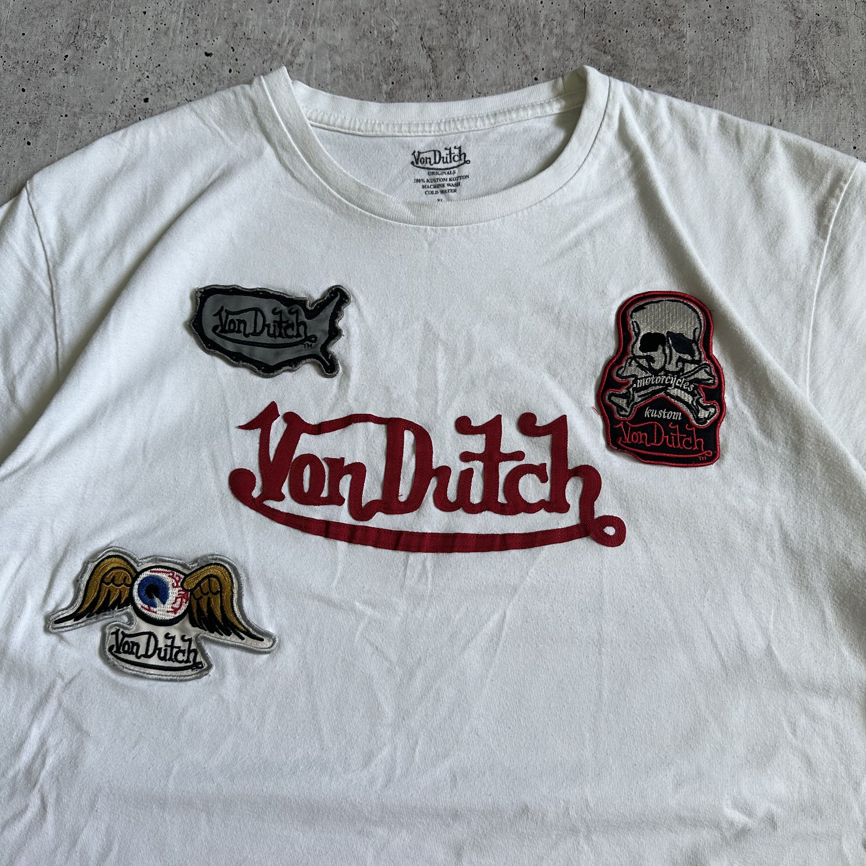 20471120 VON DUTCH Y2K VINTAGE T SHIRT PATCH EYE SKULL LOGO TEE Size US L / EU 52-54 / 3 - 2 Thumbnail