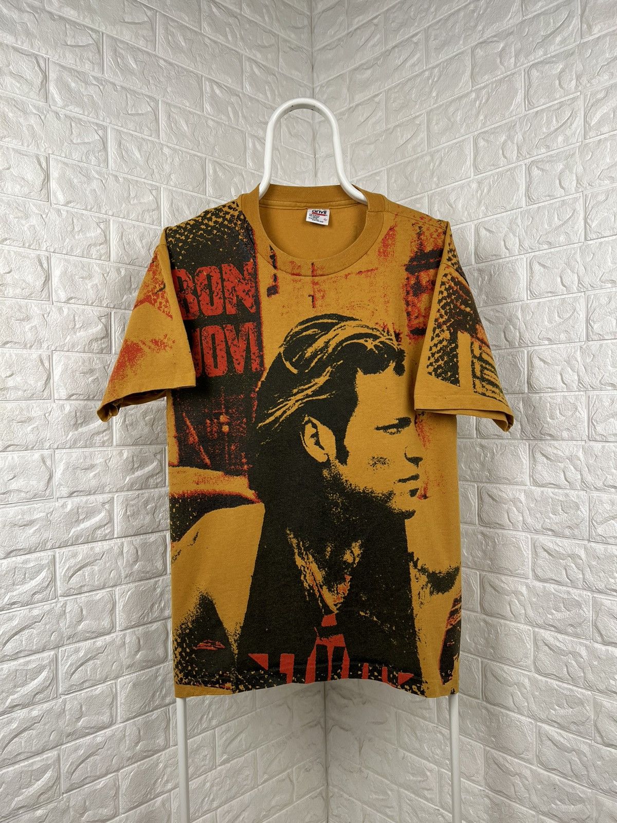 Band Tees × Vintage Vintage Bon Jovi All Over Print Shirt Size US L / EU 52-54 / 3 - 1 Thumbnail