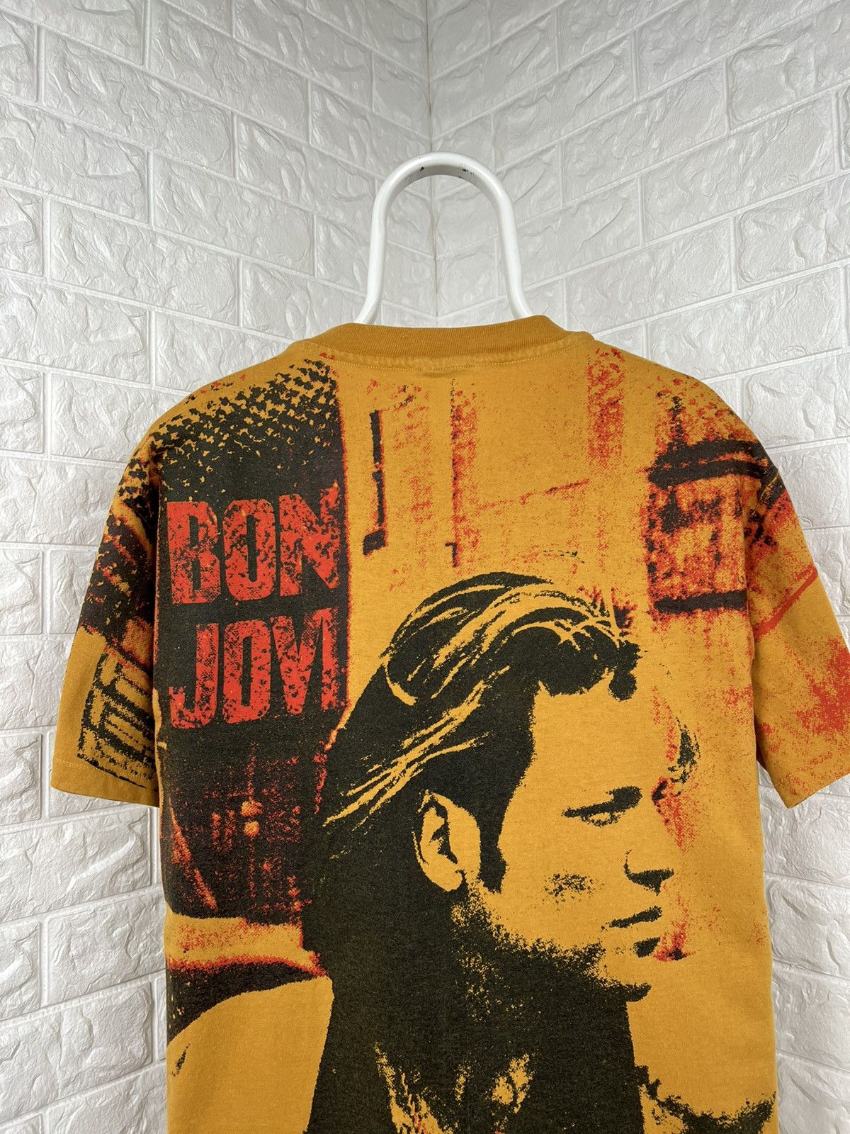 Band Tees × Vintage Vintage Bon Jovi All Over Print Shirt Size US L / EU 52-54 / 3 - 6 Thumbnail