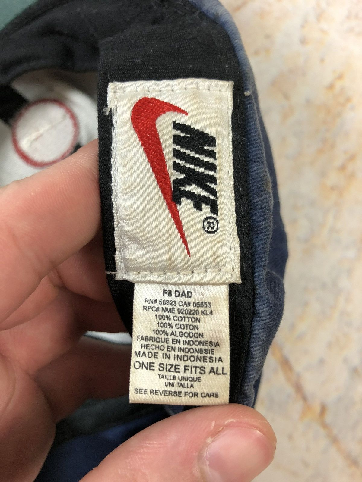 Vintage Nike vintage navy hat cap big logo Size ONE SIZE - 6 Thumbnail