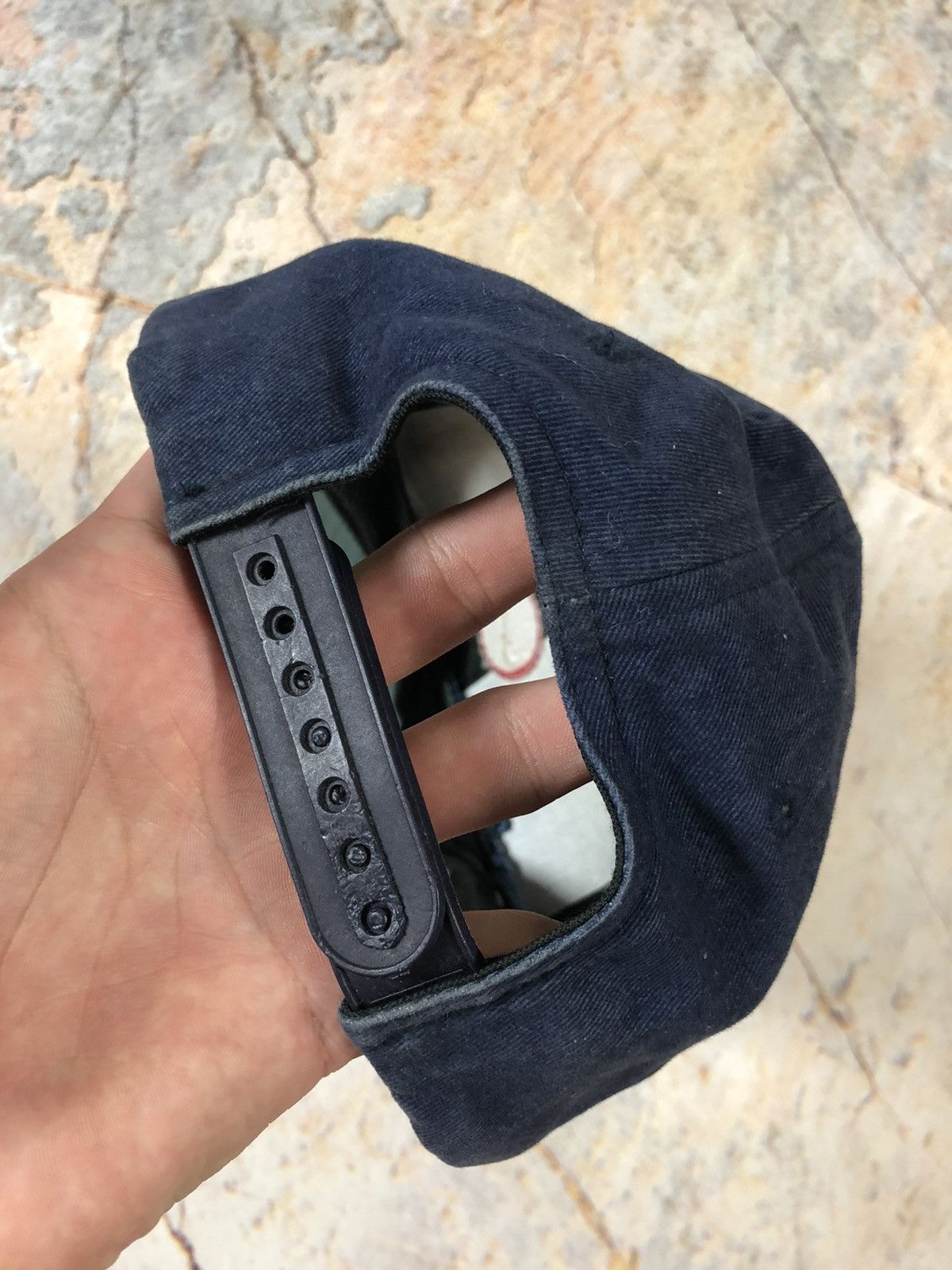 Vintage Nike vintage navy hat cap big logo Size ONE SIZE - 4 Thumbnail