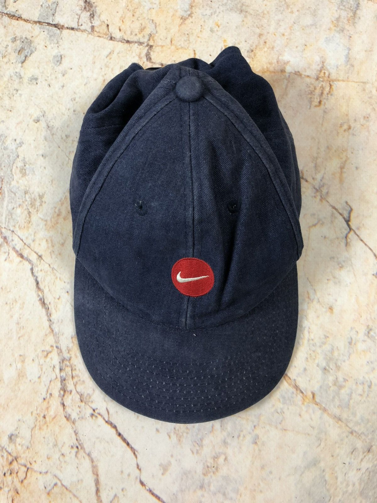 Vintage Nike vintage navy hat cap big logo Size ONE SIZE - 1 Thumbnail