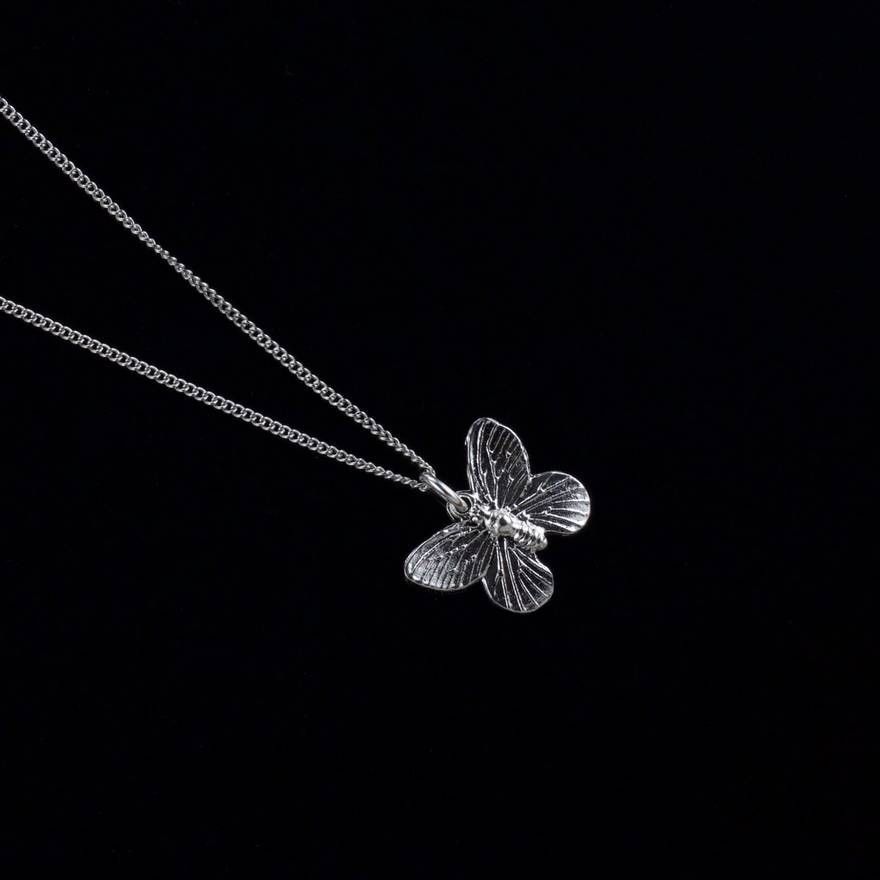 Jewelry *LAST DROP* Silver Playboi Carti Butterfly Necklace 20" Size ONE SIZE - 2 Thumbnail