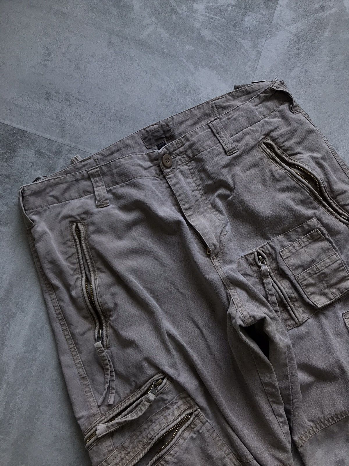 Japanese Brand × Vintage Vintage 90s Y2k multi pocket cargo pants wide leg workwear Size US 32 / EU 48 - 7 Thumbnail