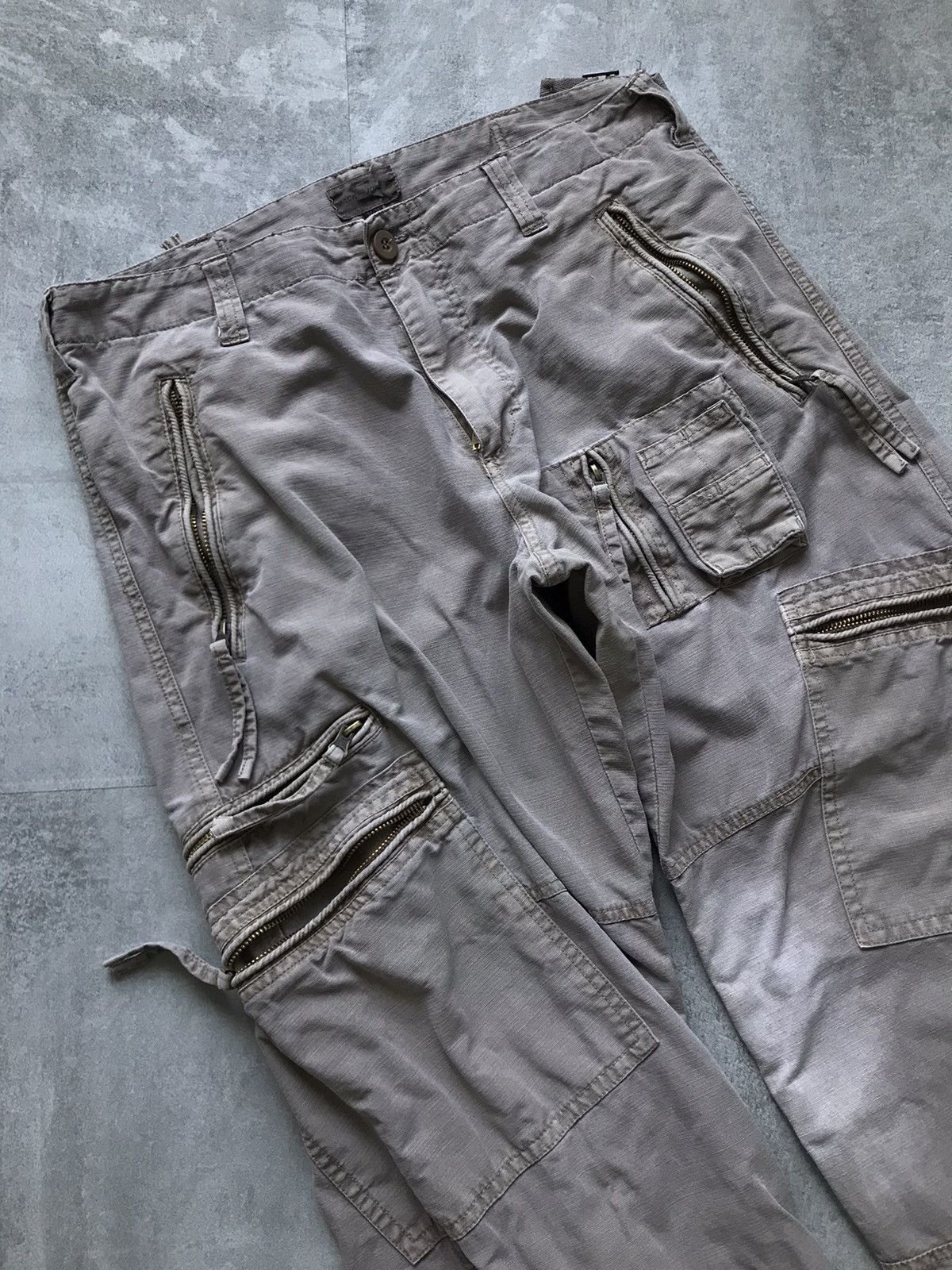 Japanese Brand × Vintage Vintage 90s Y2k multi pocket cargo pants wide leg workwear Size US 32 / EU 48 - 4 Thumbnail
