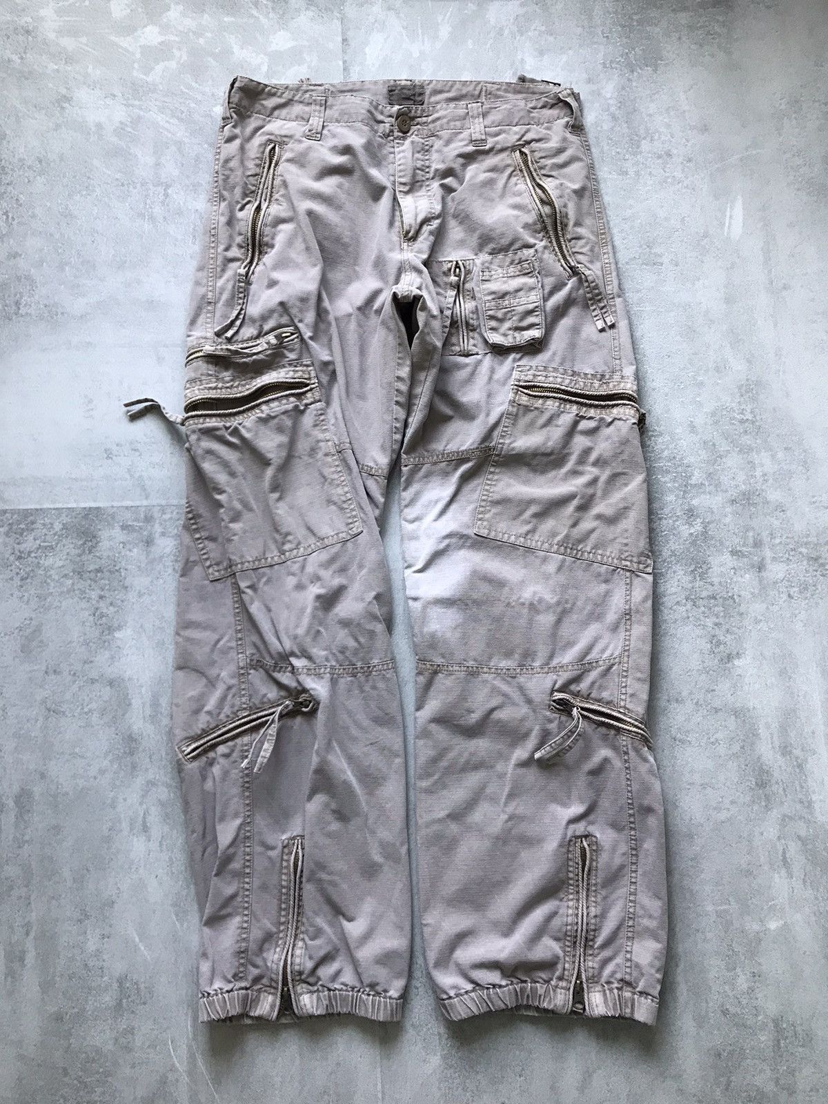 Japanese Brand × Vintage Vintage 90s Y2k multi pocket cargo pants wide leg workwear Size US 32 / EU 48 - 1 Thumbnail