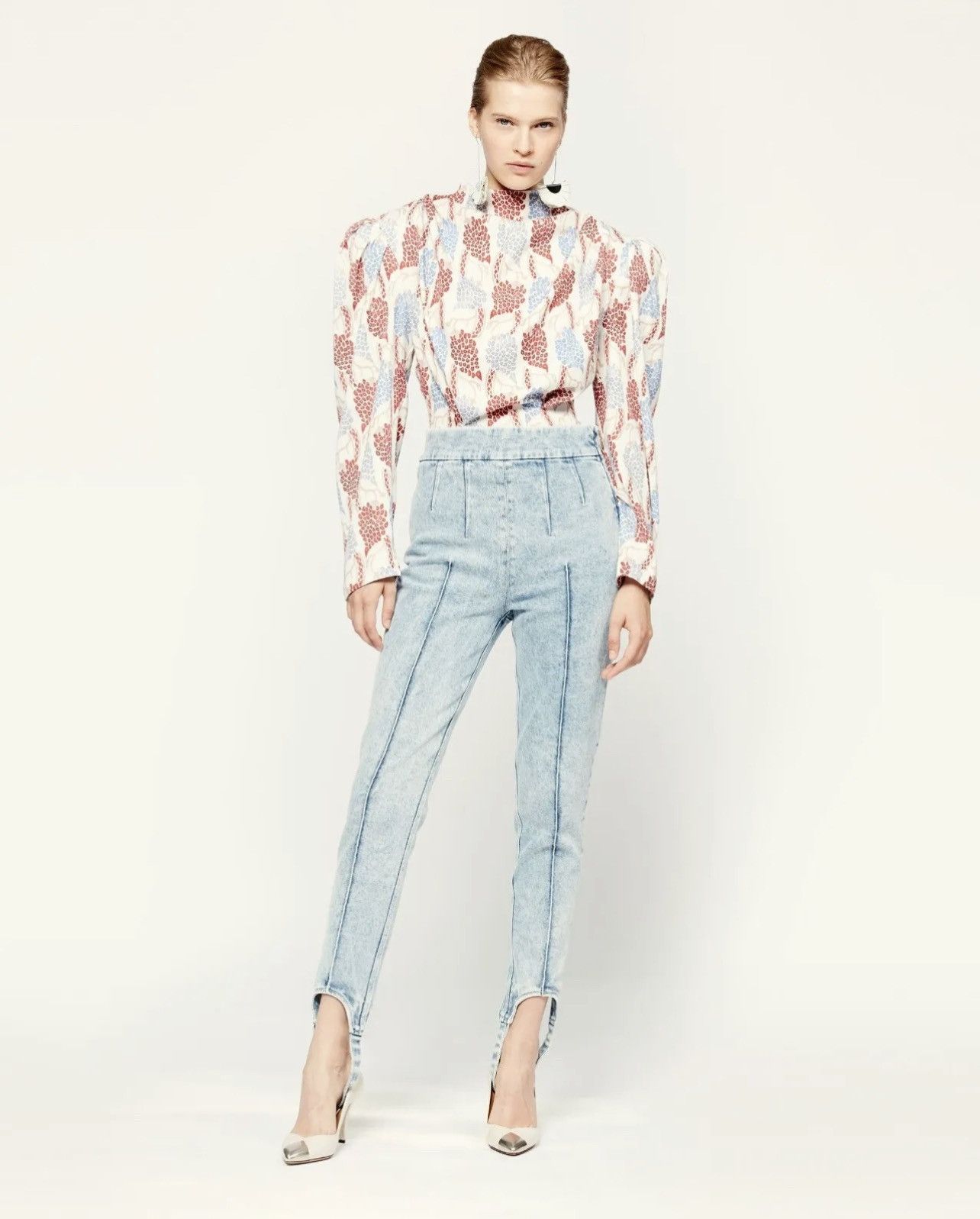 image of Women's Isabel Marant Nanouli Trousers Light Blue Pants (Size 24)