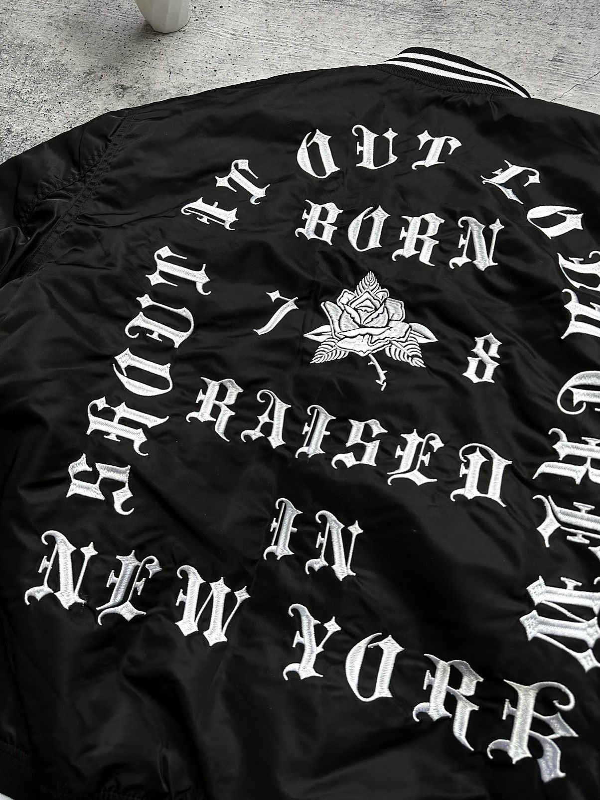 Vintage Vintage USA New York Hip-Hop Bomber Rap Jacket Size US XL / EU 56 / 4 - 6 Thumbnail