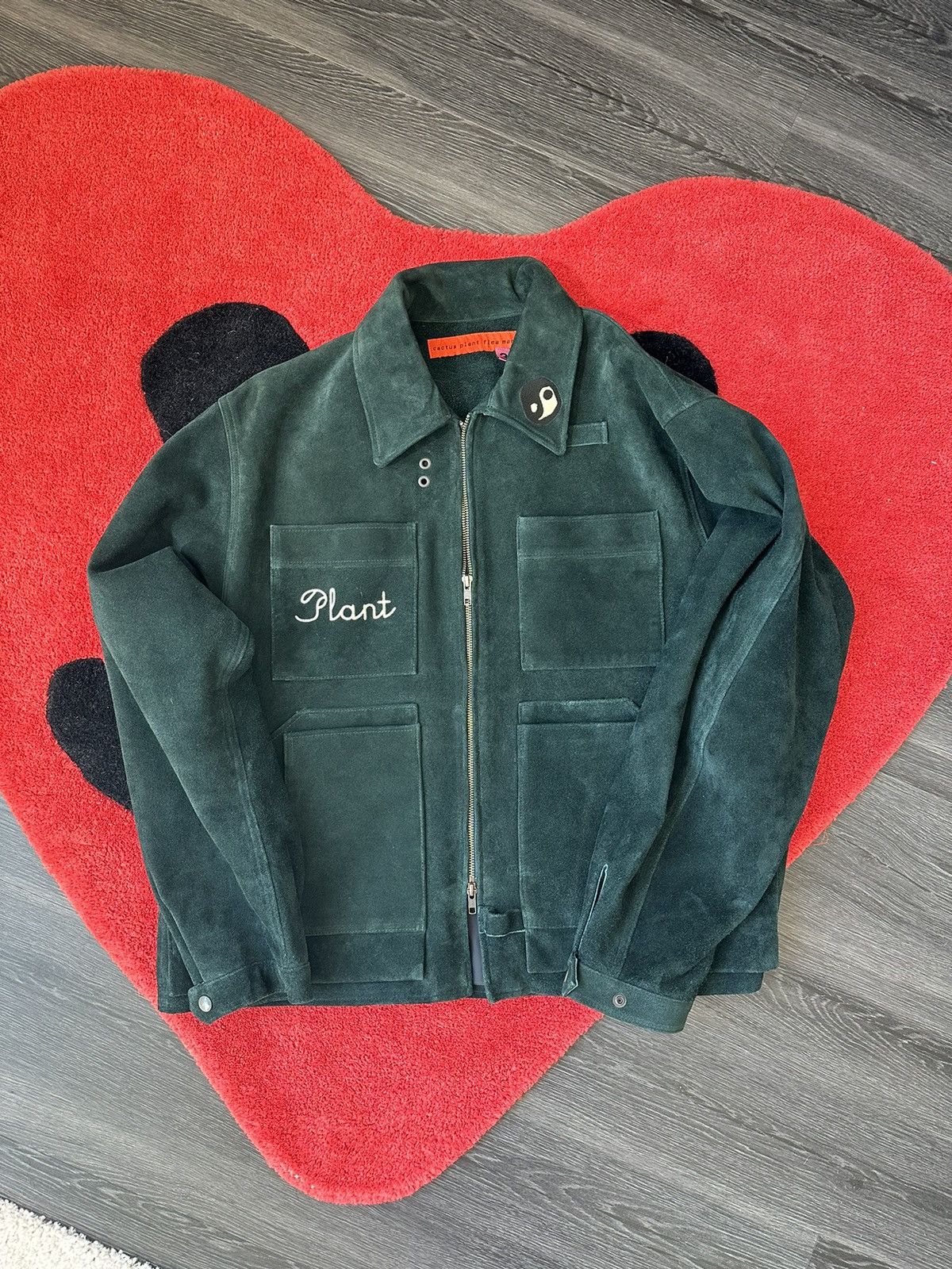 Pre-owned Cactus Plant Flea Market Cpfm Suede Knowledge Jacket In