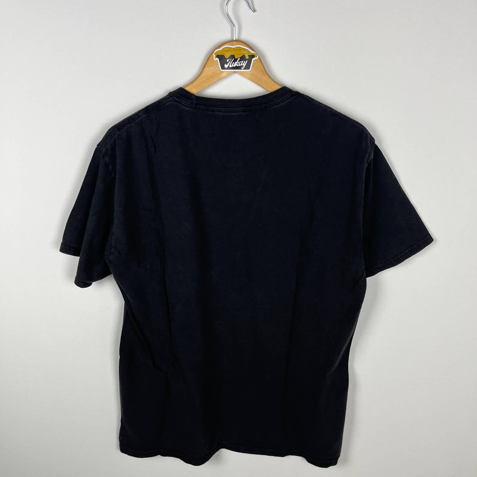 Vintage Faded Blank Black T shirt Large Size US L / EU 52-54 / 3 - 8 Thumbnail