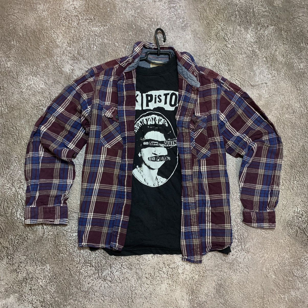 Flannel vintage flannel shirt checkered plaid streetwear 90s Y2K Size US XL / EU 56 / 4 - 1 Thumbnail