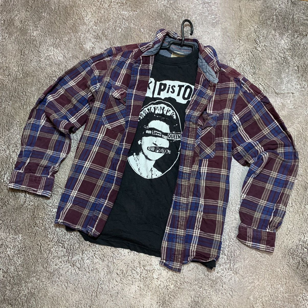 Flannel vintage flannel shirt checkered plaid streetwear 90s Y2K Size US XL / EU 56 / 4 - 2 Thumbnail